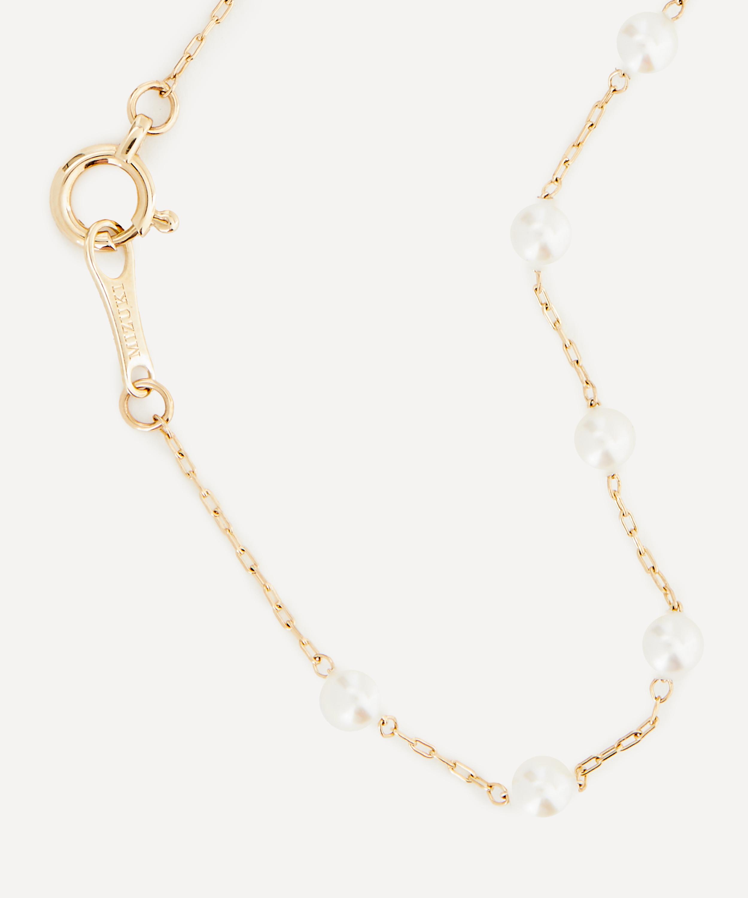 Mizuki - 14ct Gold Sea of Beauty Floating Pearl Chain Bracelet image number 1