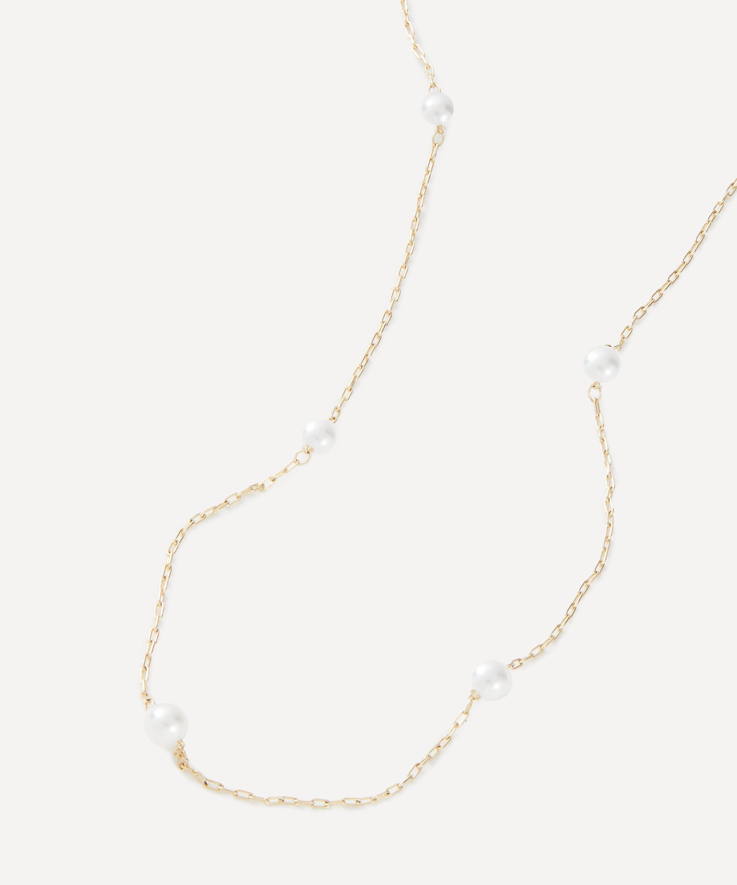 Mizuki - 14ct Gold Sea of Beauty Pearl Chain Choker Necklace image number 1