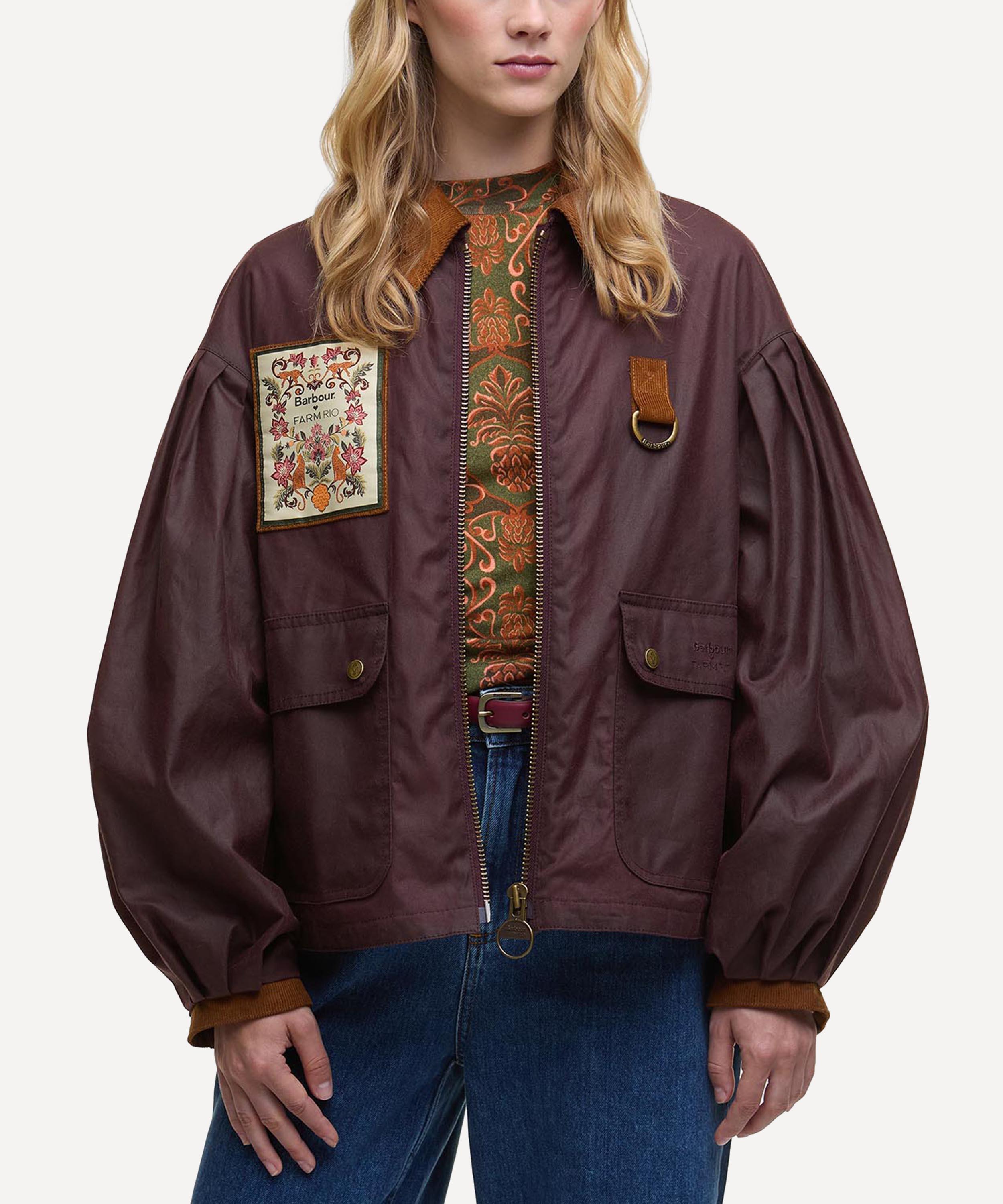 Barbour - Barbour x FARM Rio Thais Waxed Jacket image number 1