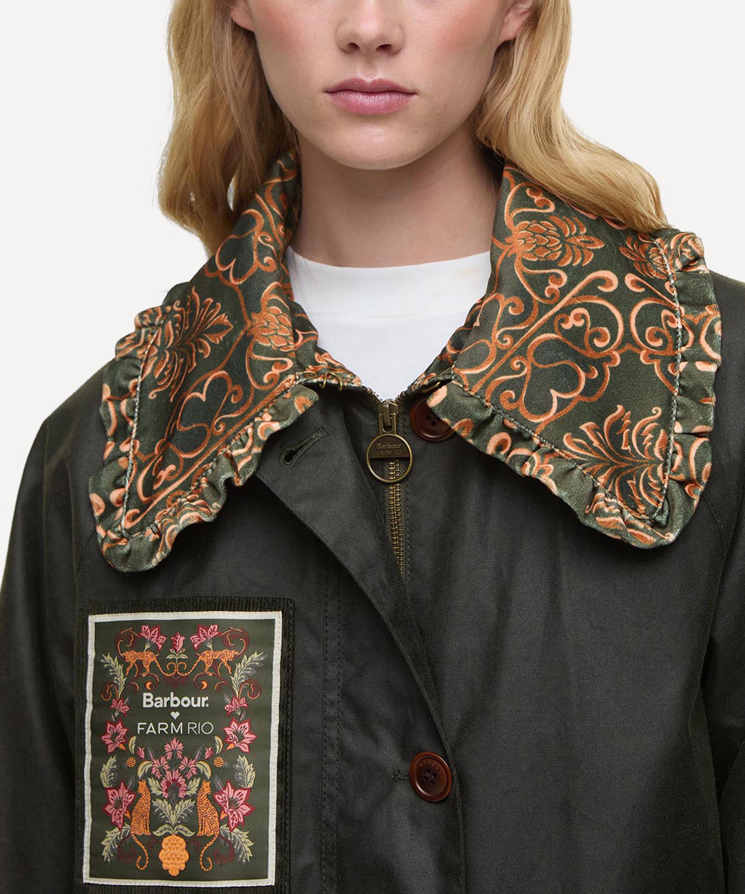 Barbour - Barbour x FARM Rio Maria-Clara Waxed Jacket image number 3