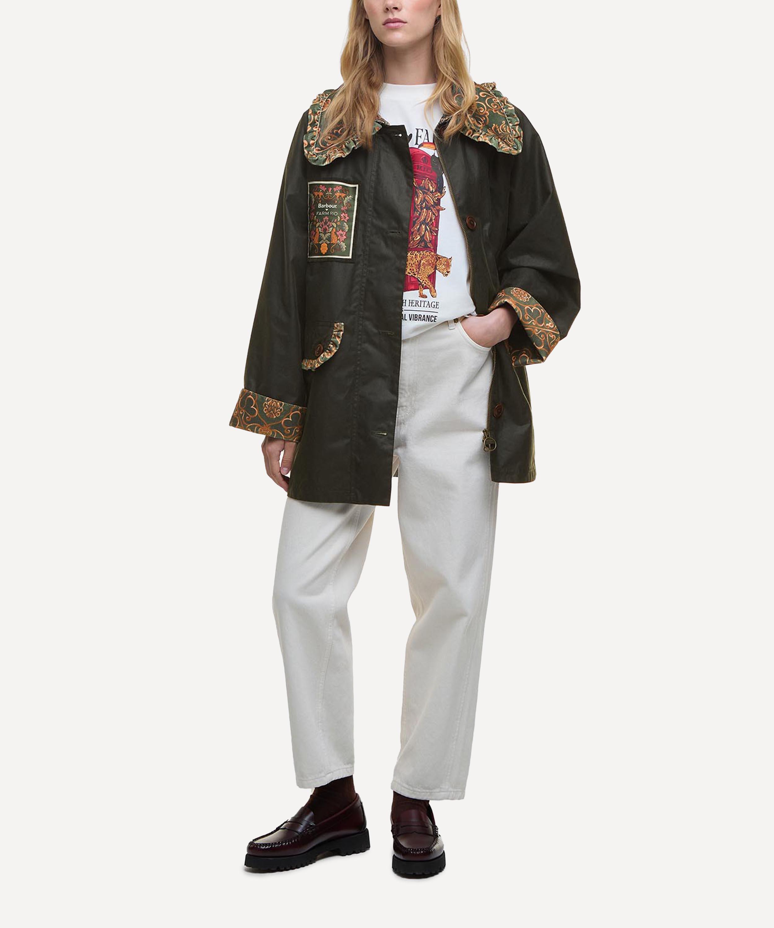 Barbour - Barbour x FARM Rio Maria-Clara Waxed Jacket image number 4