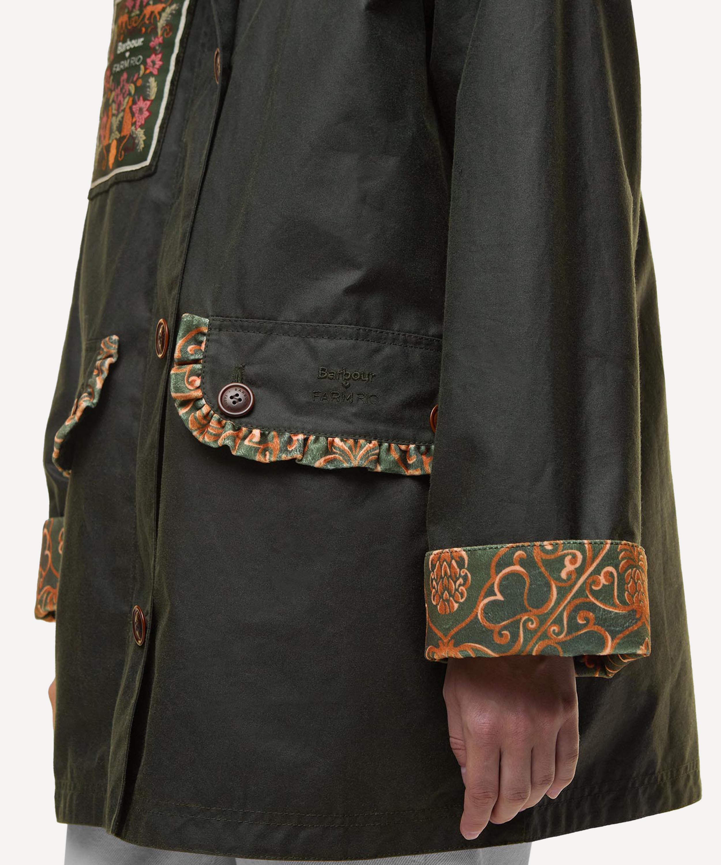 Barbour - Barbour x FARM Rio Maria-Clara Waxed Jacket image number 5
