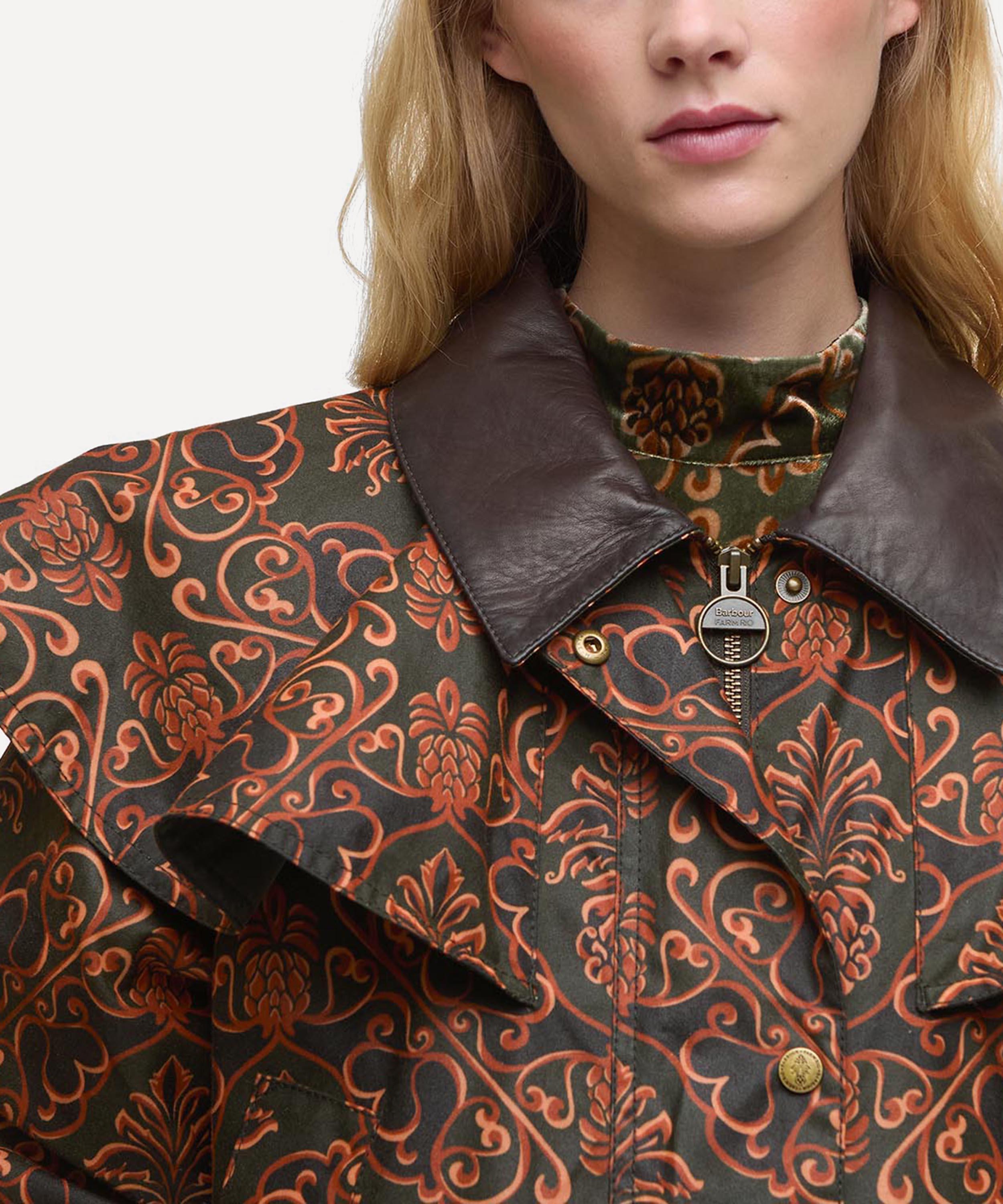 Barbour - Barbour x FARM Rio Luana Waxed Jacket image number 3