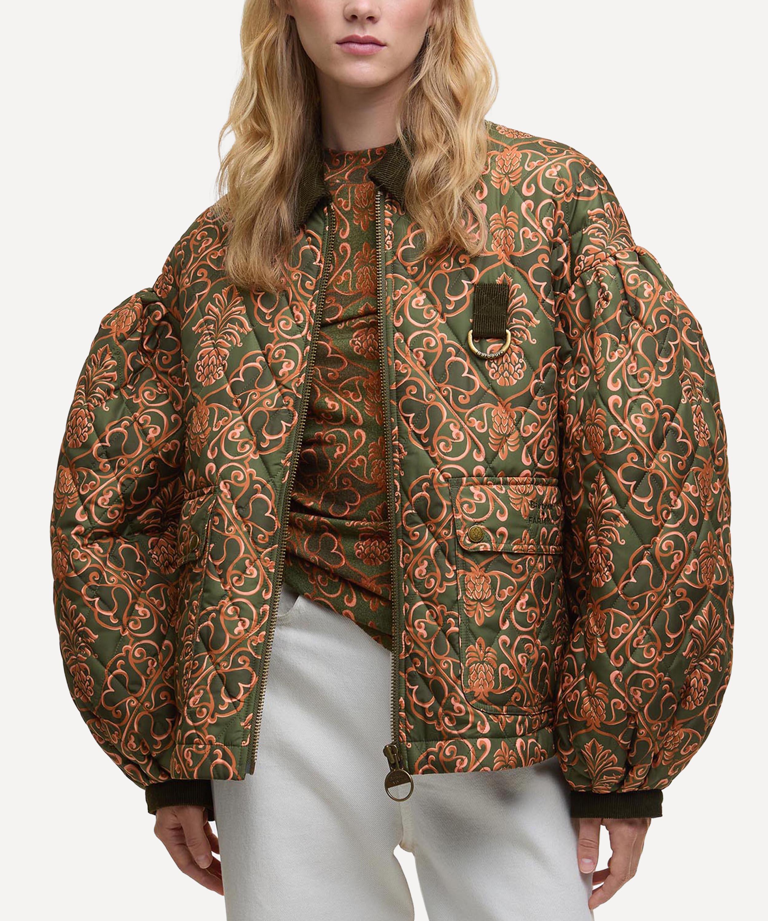 Barbour - Barbour x FARM Rio Luisa Quilted Jacket image number 1