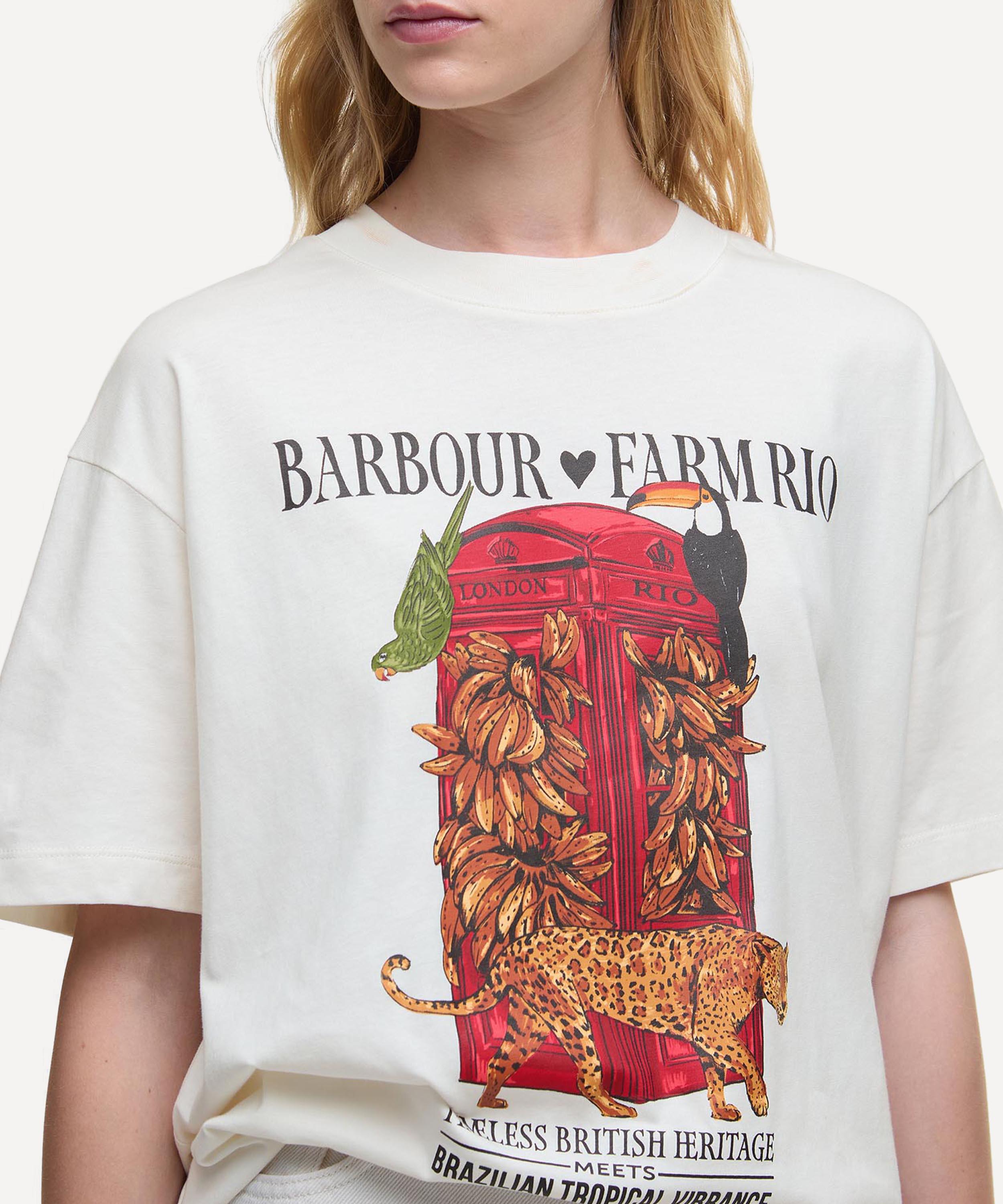 Barbour - Barbour x FARM Rio Maria Clara Graphic T-Shirt image number 3