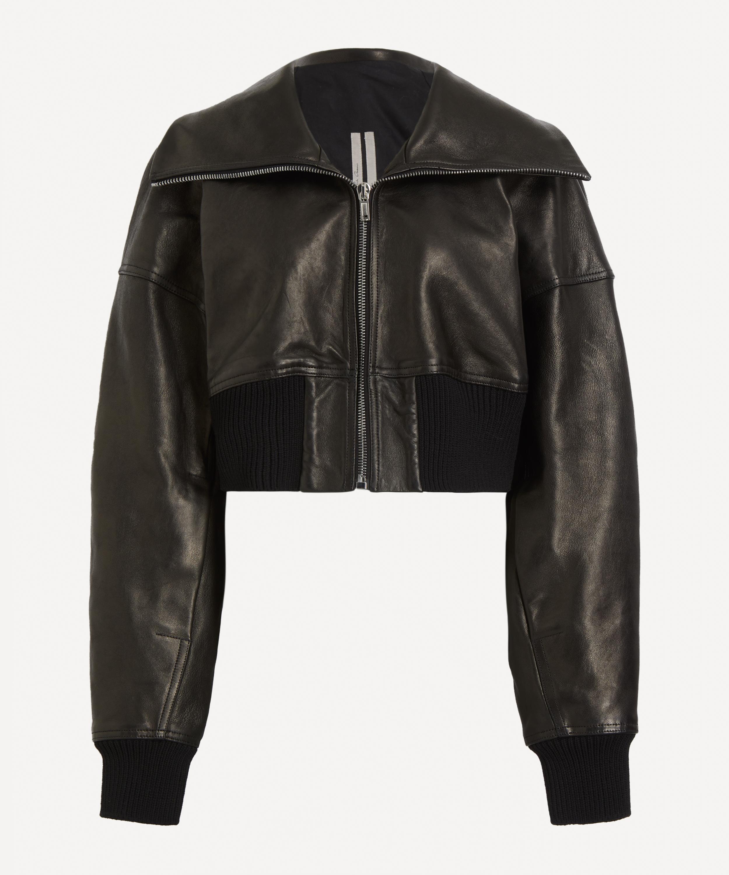 Rick Owens - Concordians Dracucollar Cropped Bomber Jacket