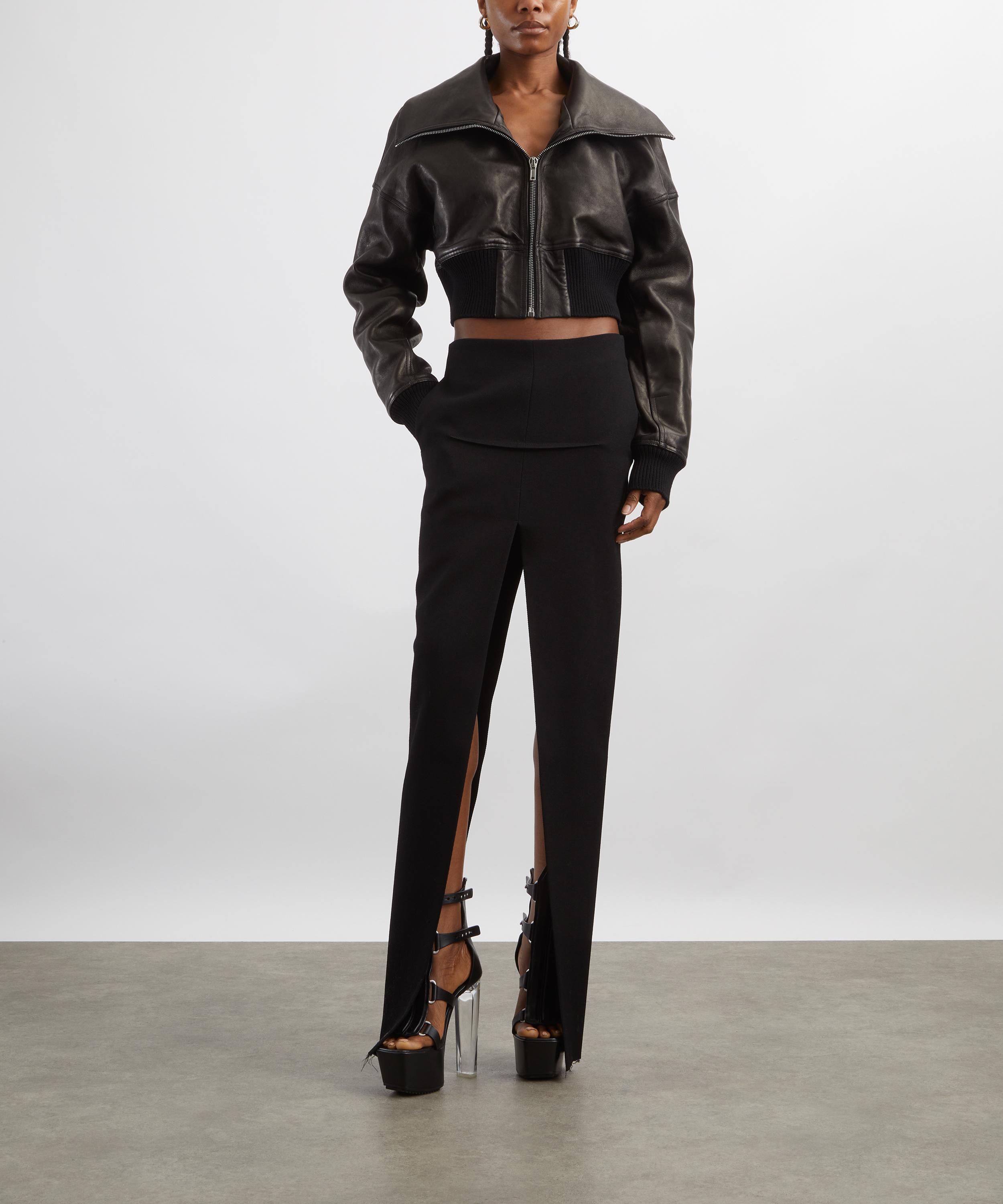 Rick Owens - Concordians Dracucollar Cropped Bomber Jacket image number 1