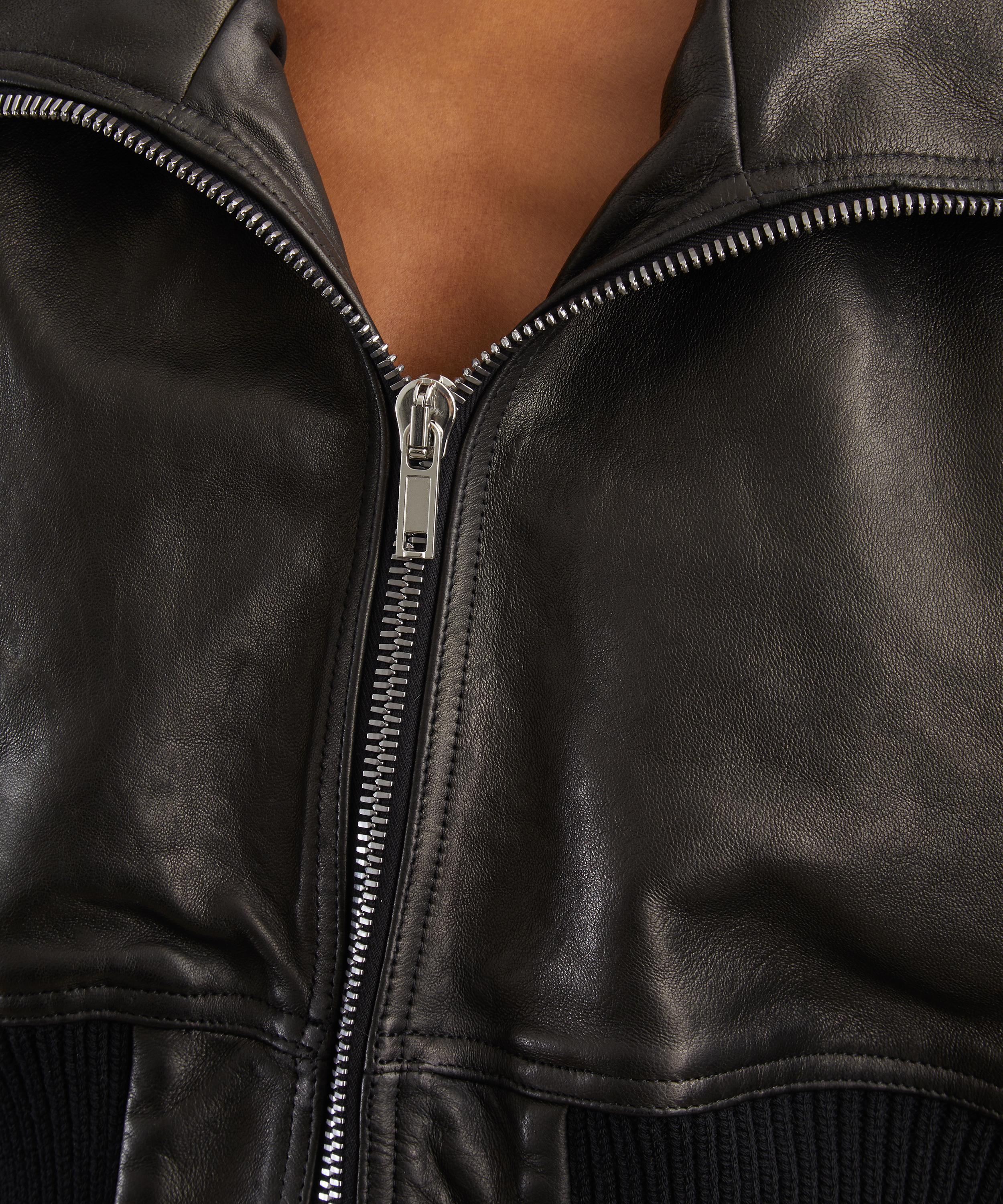 Rick Owens - Concordians Dracucollar Cropped Bomber Jacket image number 4