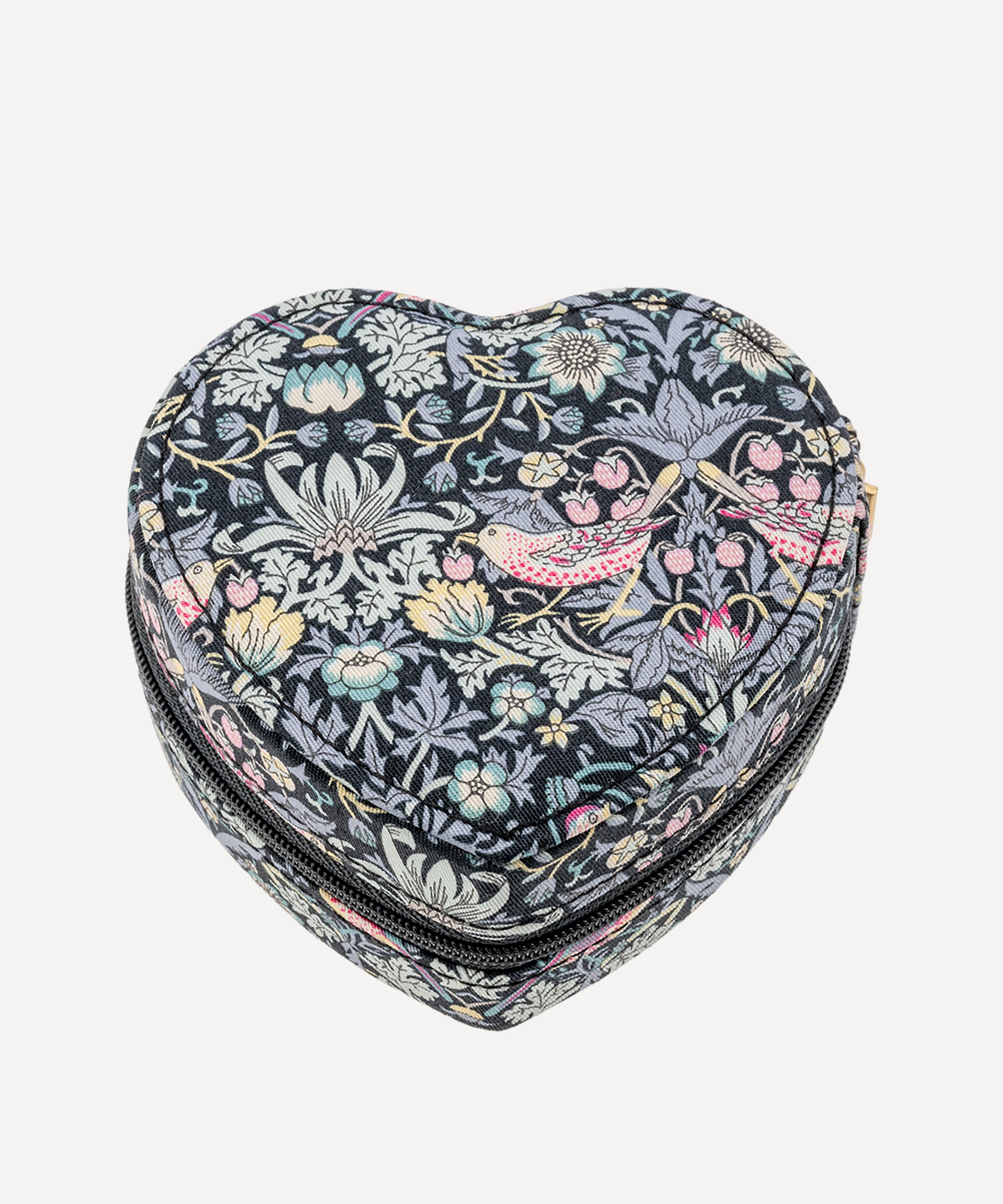 Bon Dep - Strawberry Thief Tana Lawn™ Cotton Heart Jewellery Box