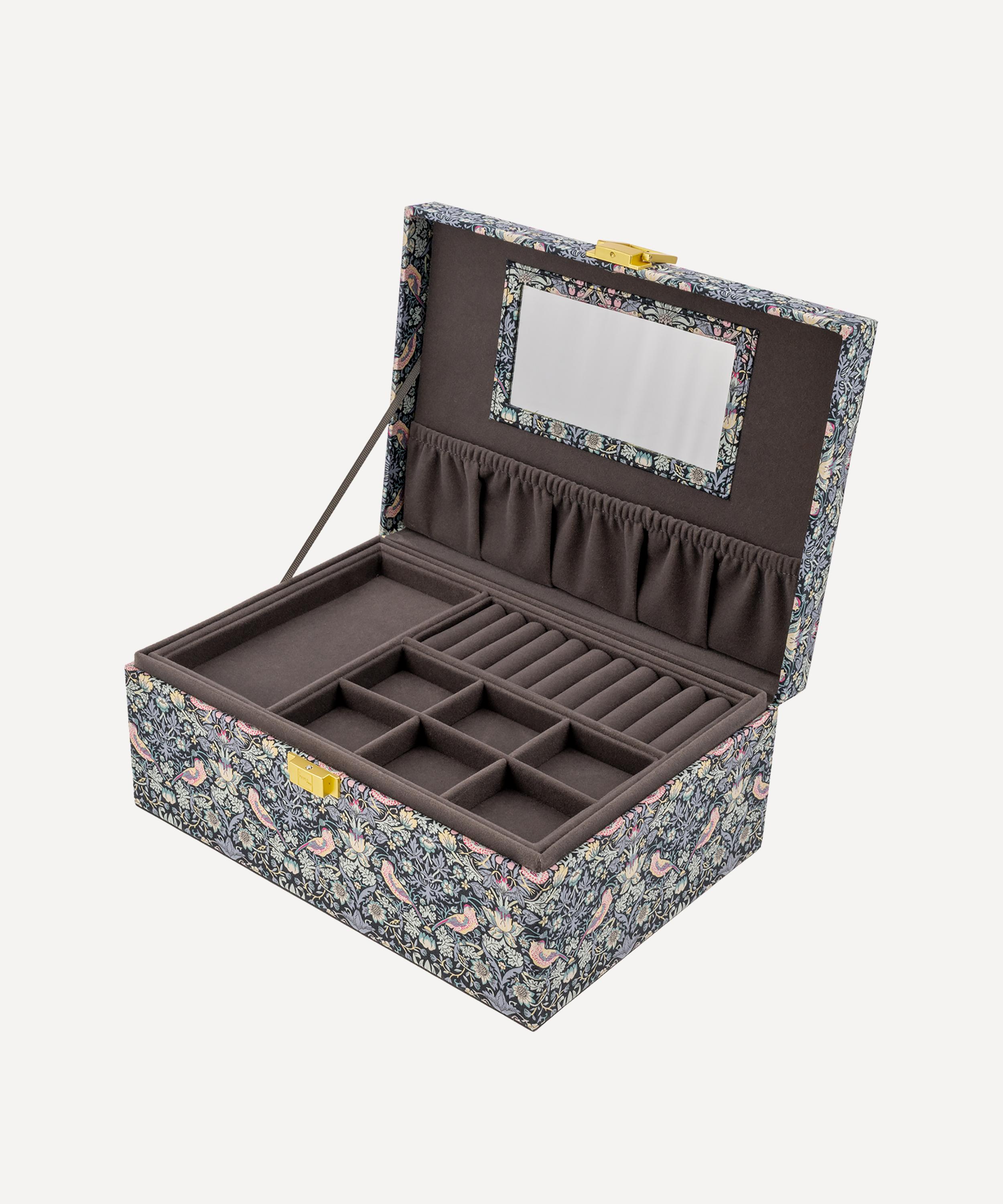 Bon Dep - Strawberry Thief Tana Lawn™ Cotton Square Jewellery Box image number 1