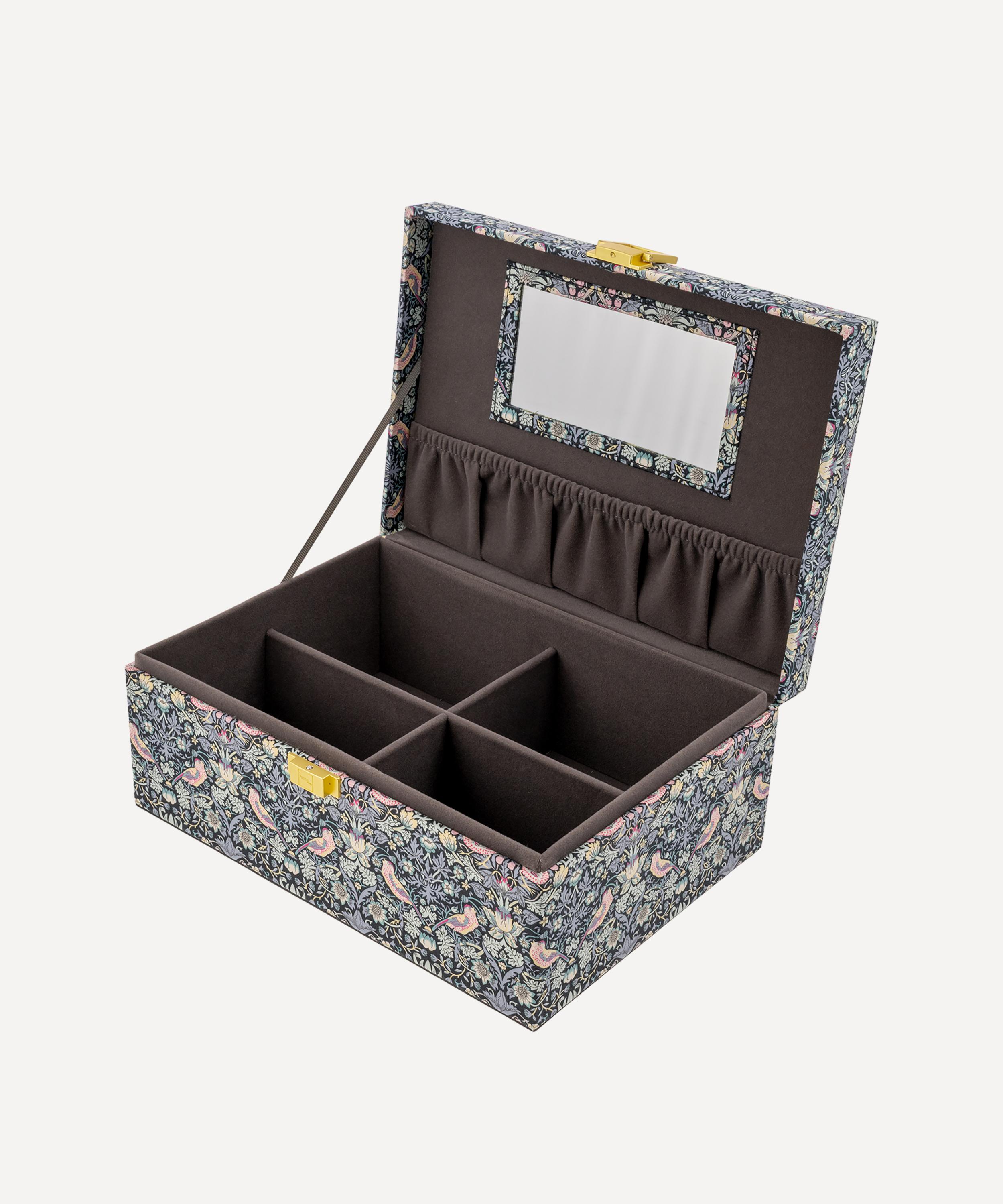 Bon Dep - Strawberry Thief Tana Lawn™ Cotton Square Jewellery Box image number 2