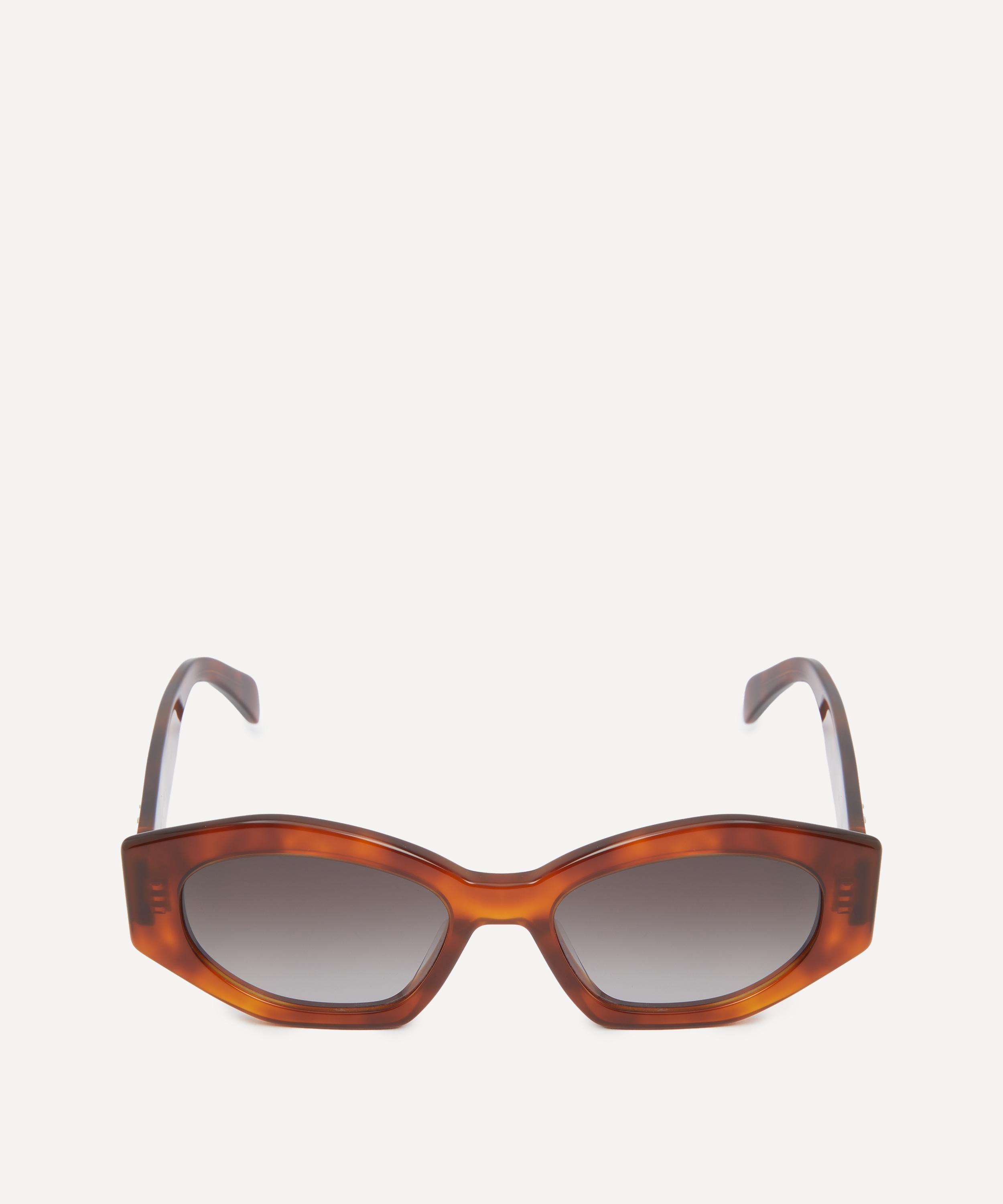 Celine - Triomphe Havana Acetate Cat-Eye Sunglasses image number 0