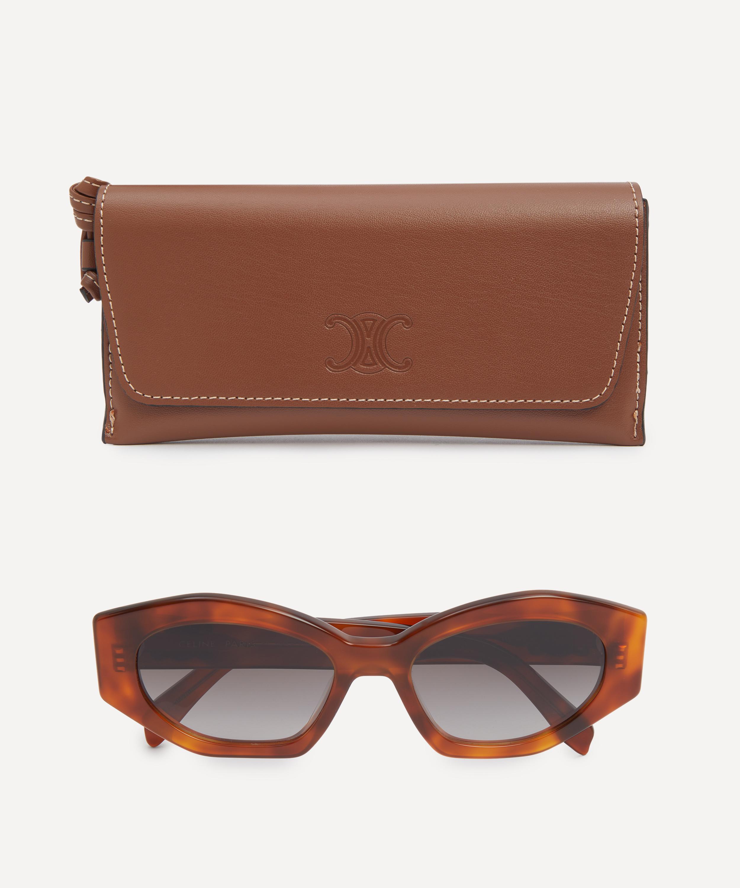 Celine - Triomphe Havana Acetate Cat-Eye Sunglasses image number 3