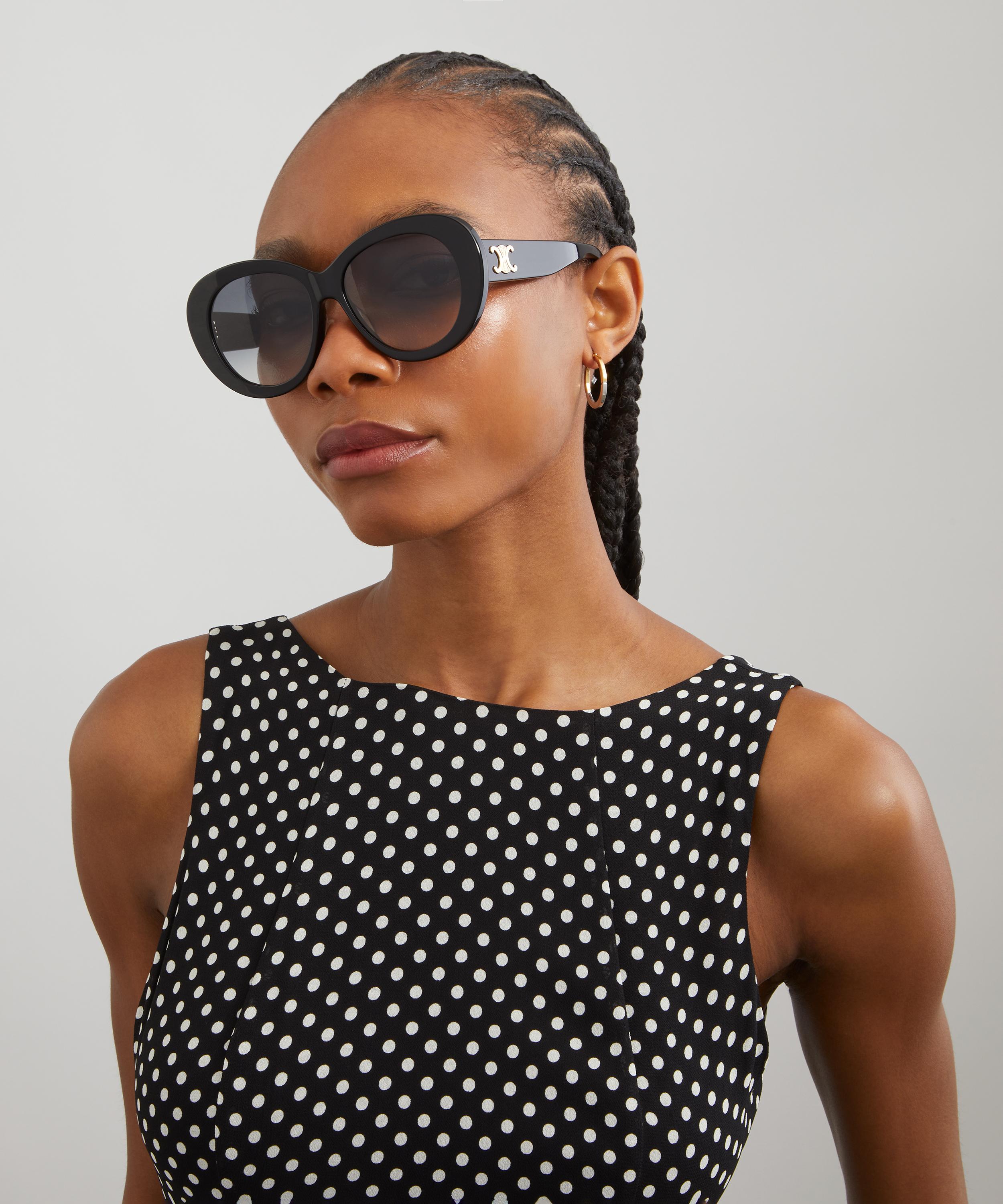 Celine - Triomphe Black Acetate Butterfly Sunglasses image number 1