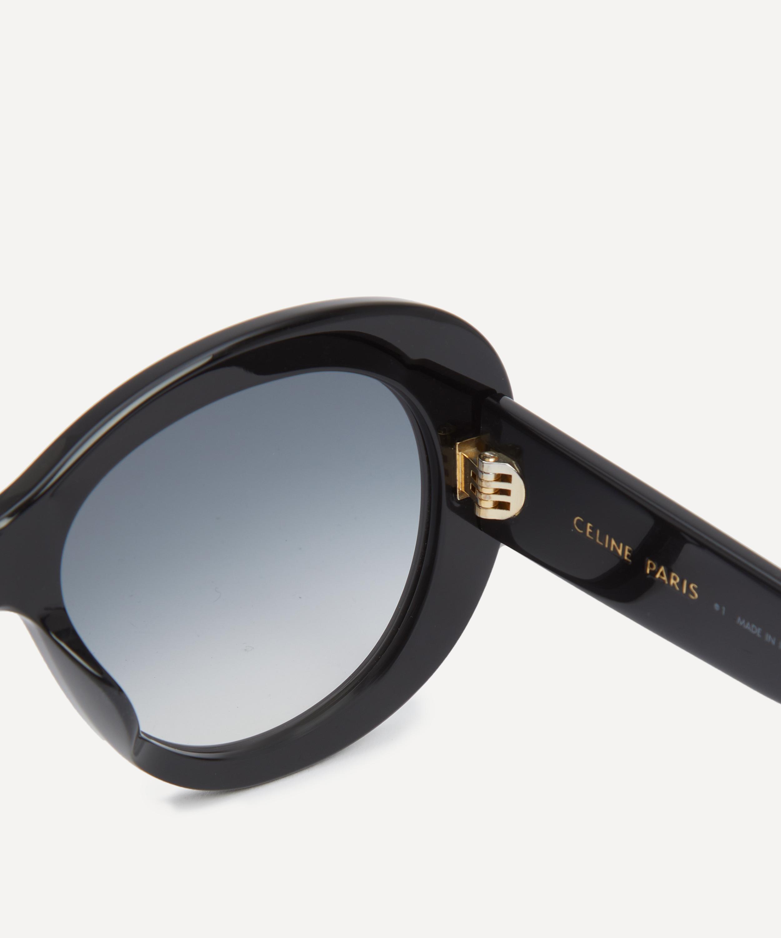 Celine - Triomphe Black Acetate Butterfly Sunglasses image number 2