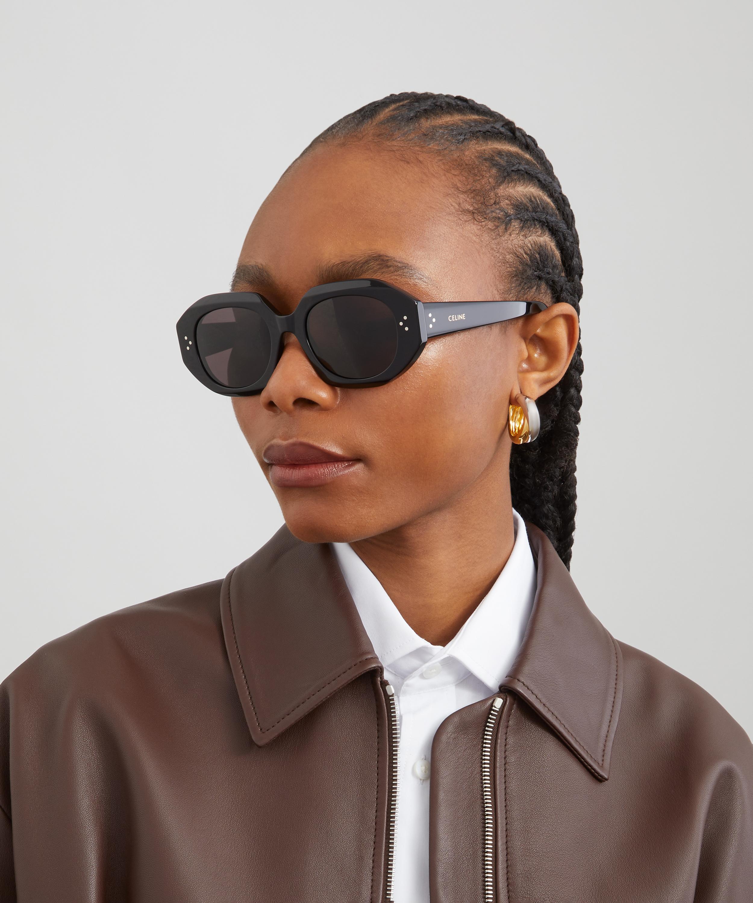 Celine - 3 Dots Black Acetate Oval Sunglasses image number 1