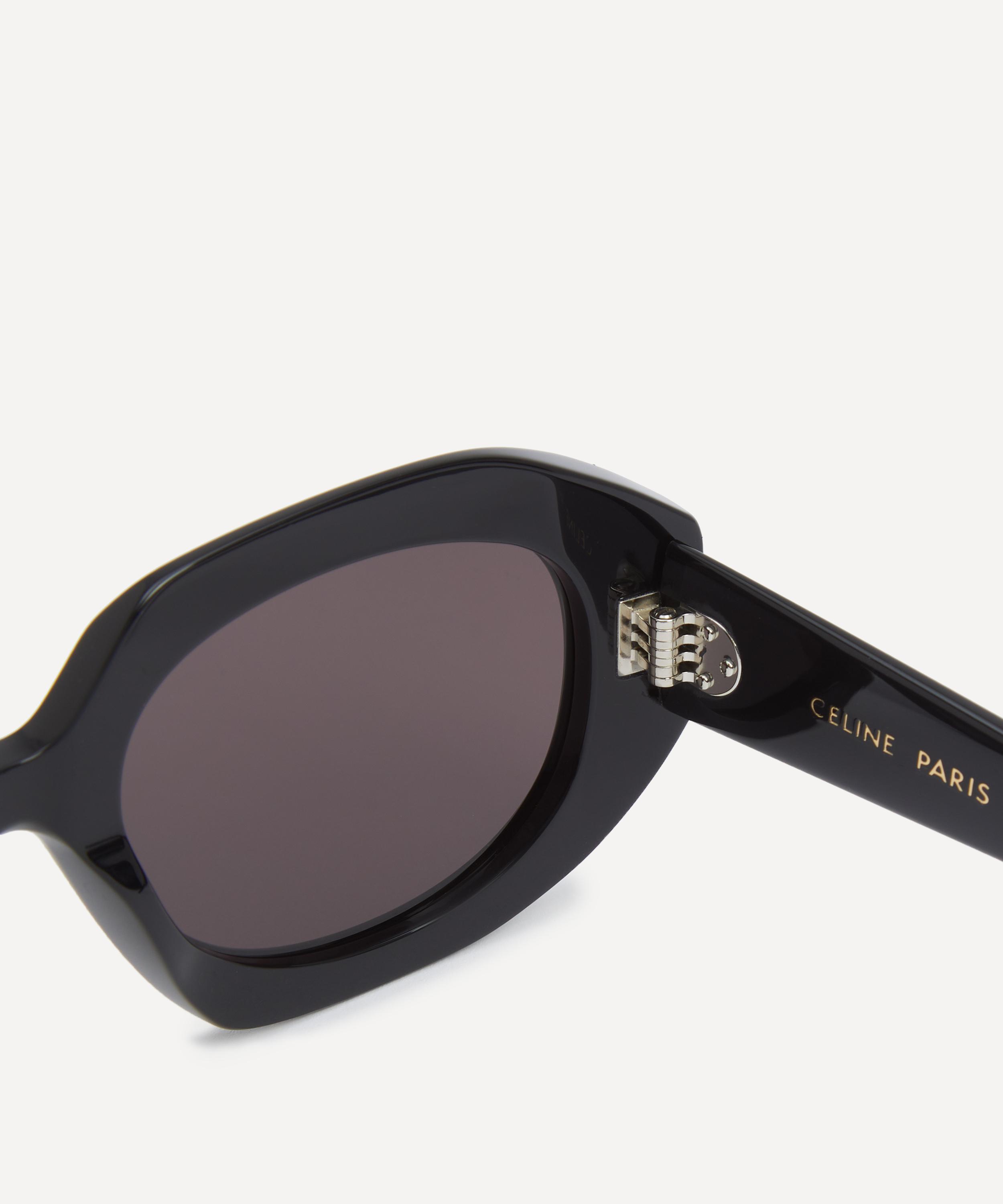 Celine - 3 Dots Black Acetate Oval Sunglasses image number 2