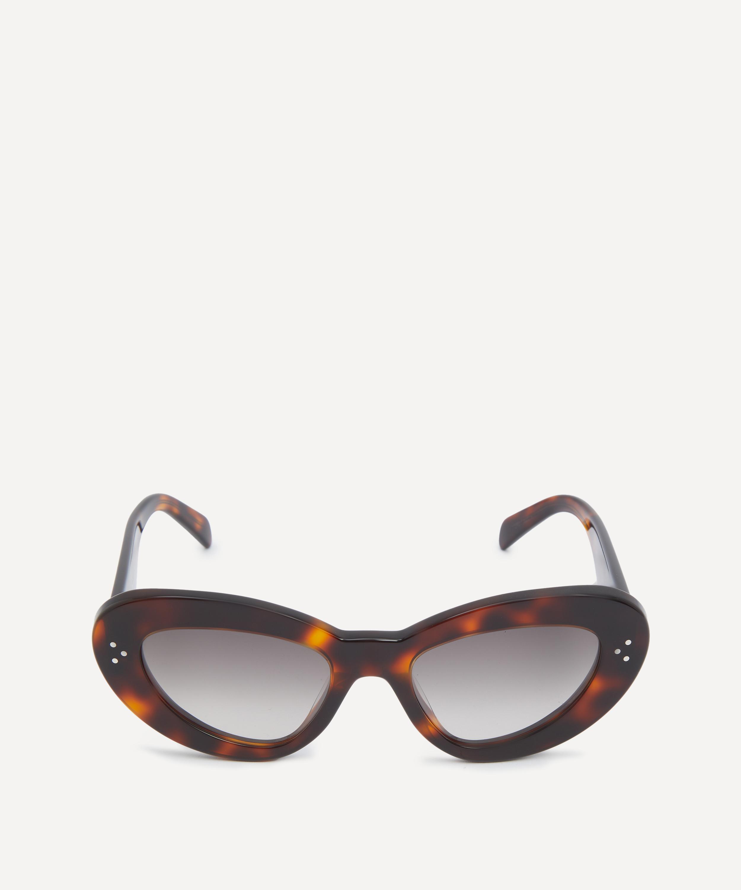 Celine - 3 Dots Havana Acetate Butterfly Sunglasses image number 0
