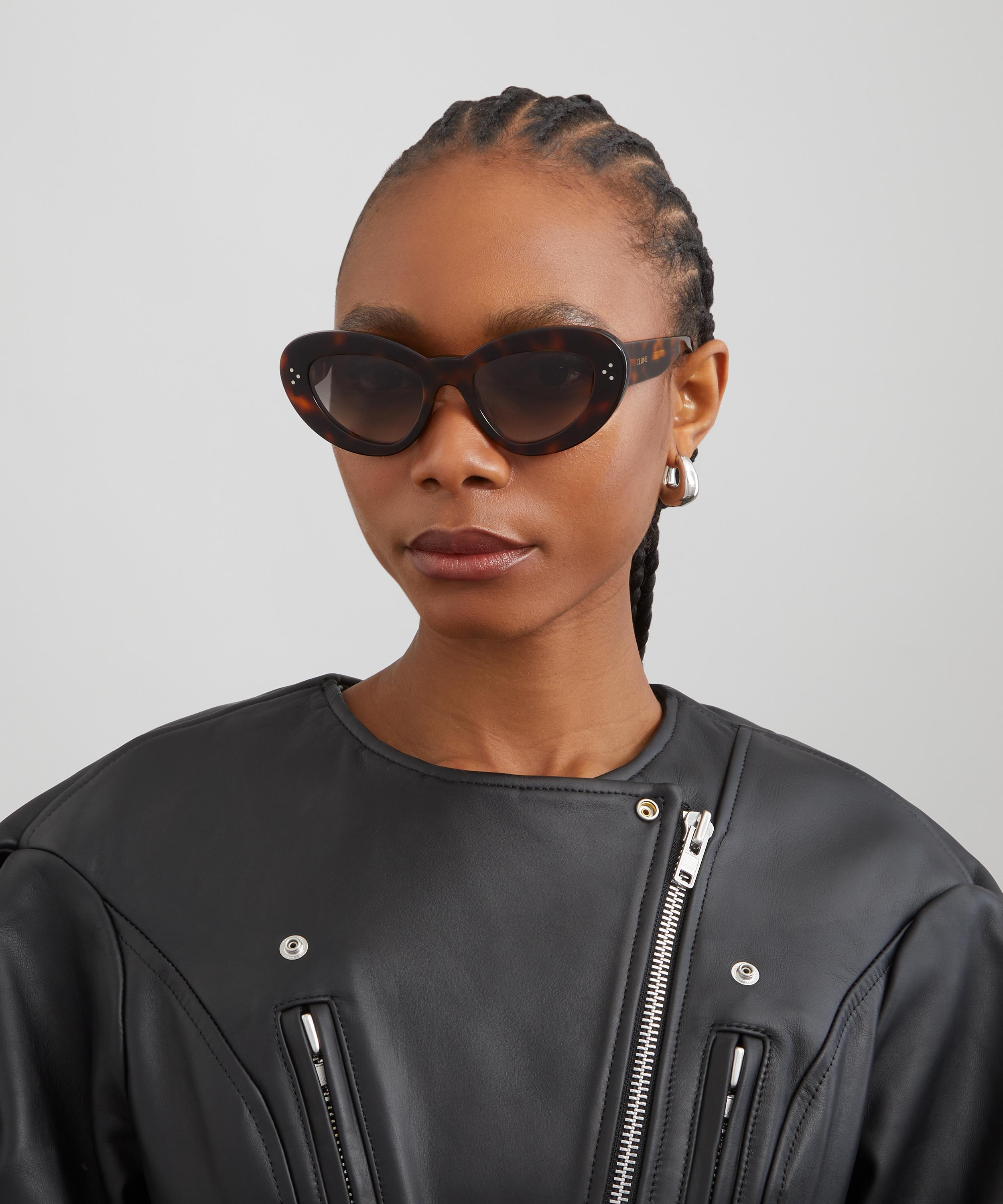 Celine - 3 Dots Havana Acetate Butterfly Sunglasses image number 1