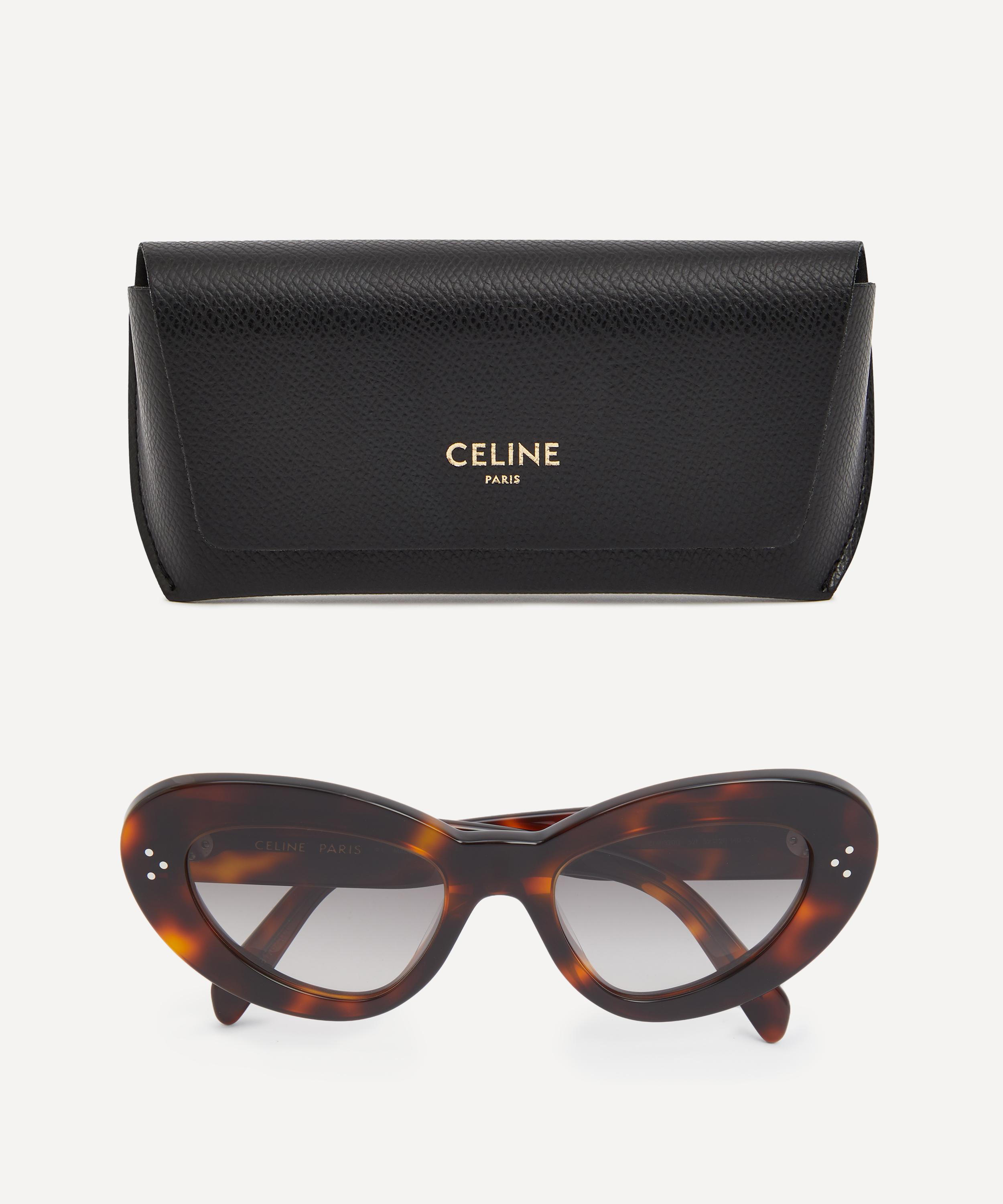 Celine - 3 Dots Havana Acetate Butterfly Sunglasses image number 3