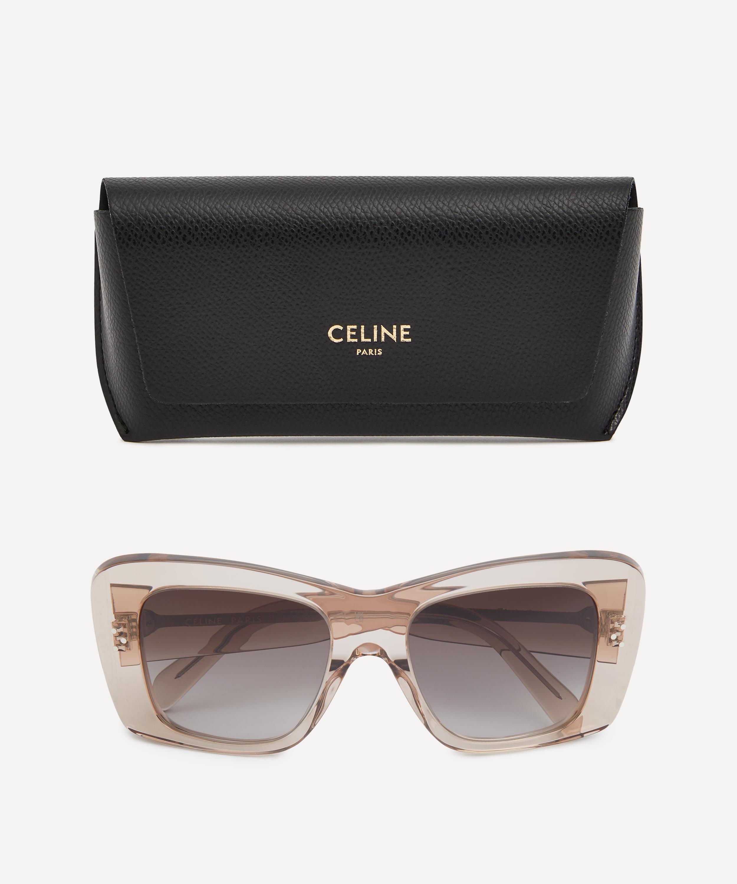 Celine - 3 Dots Brown Transparent Acetate Square Sunglasses image number 3