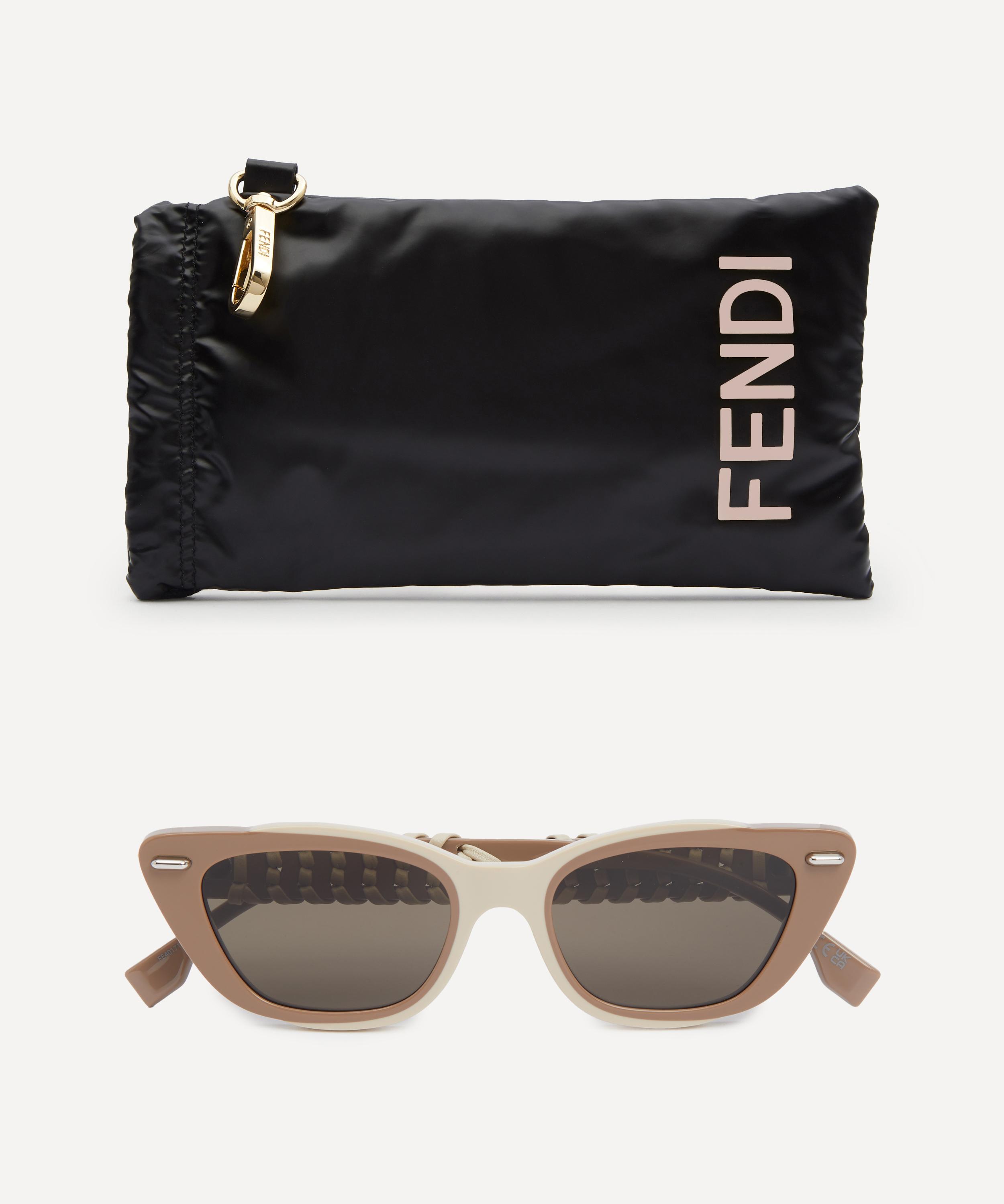 Fendi - Two-Tone Cat-Eye Acetate Sunglasses image number 3