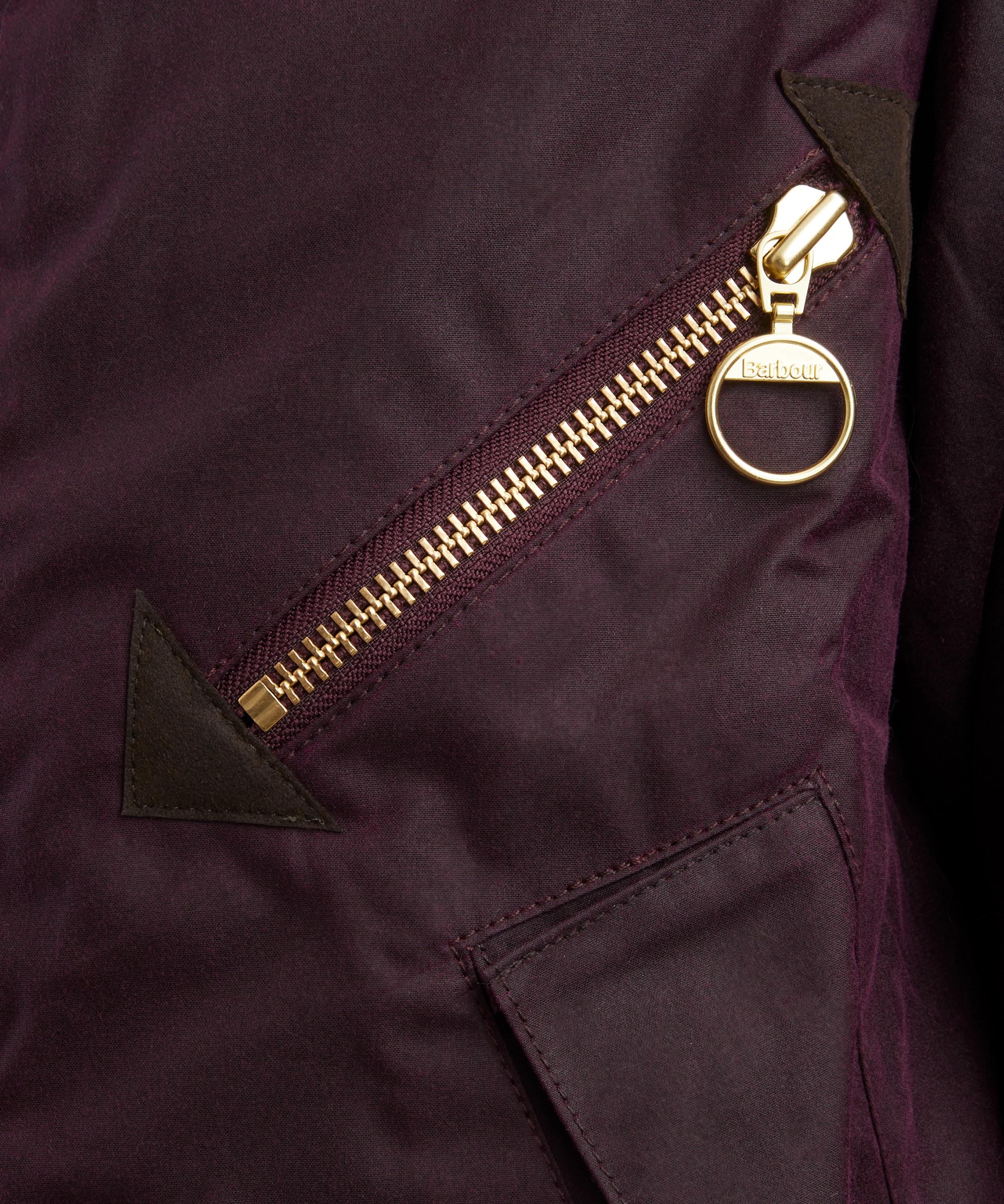 Barbour - Arlene Merlot Waxed Jacket image number 4