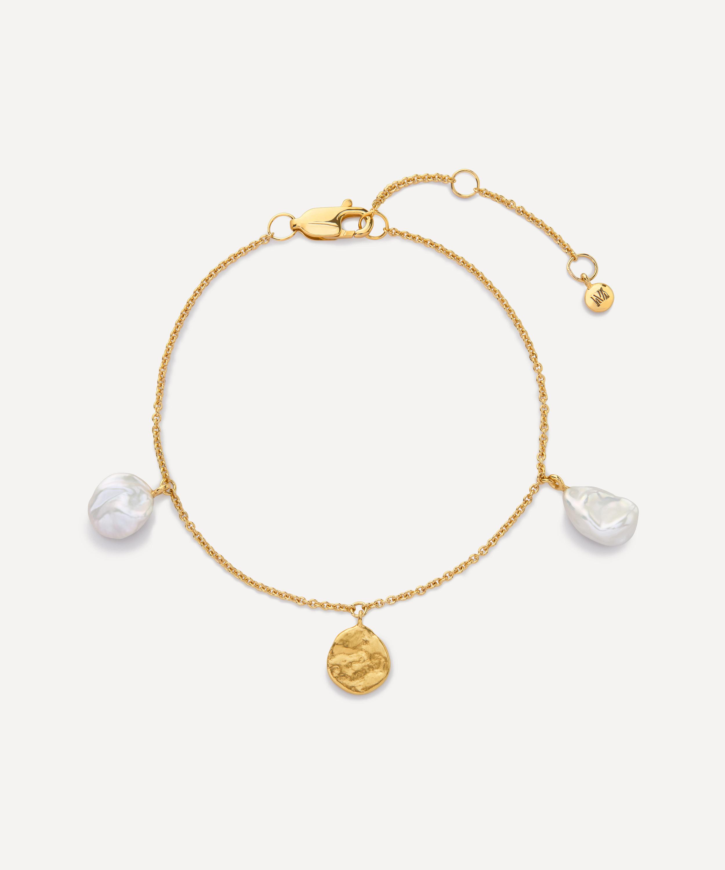 Monica Vinader 18ct Gold-Plated Vermeil Silver Capri Keshi Station