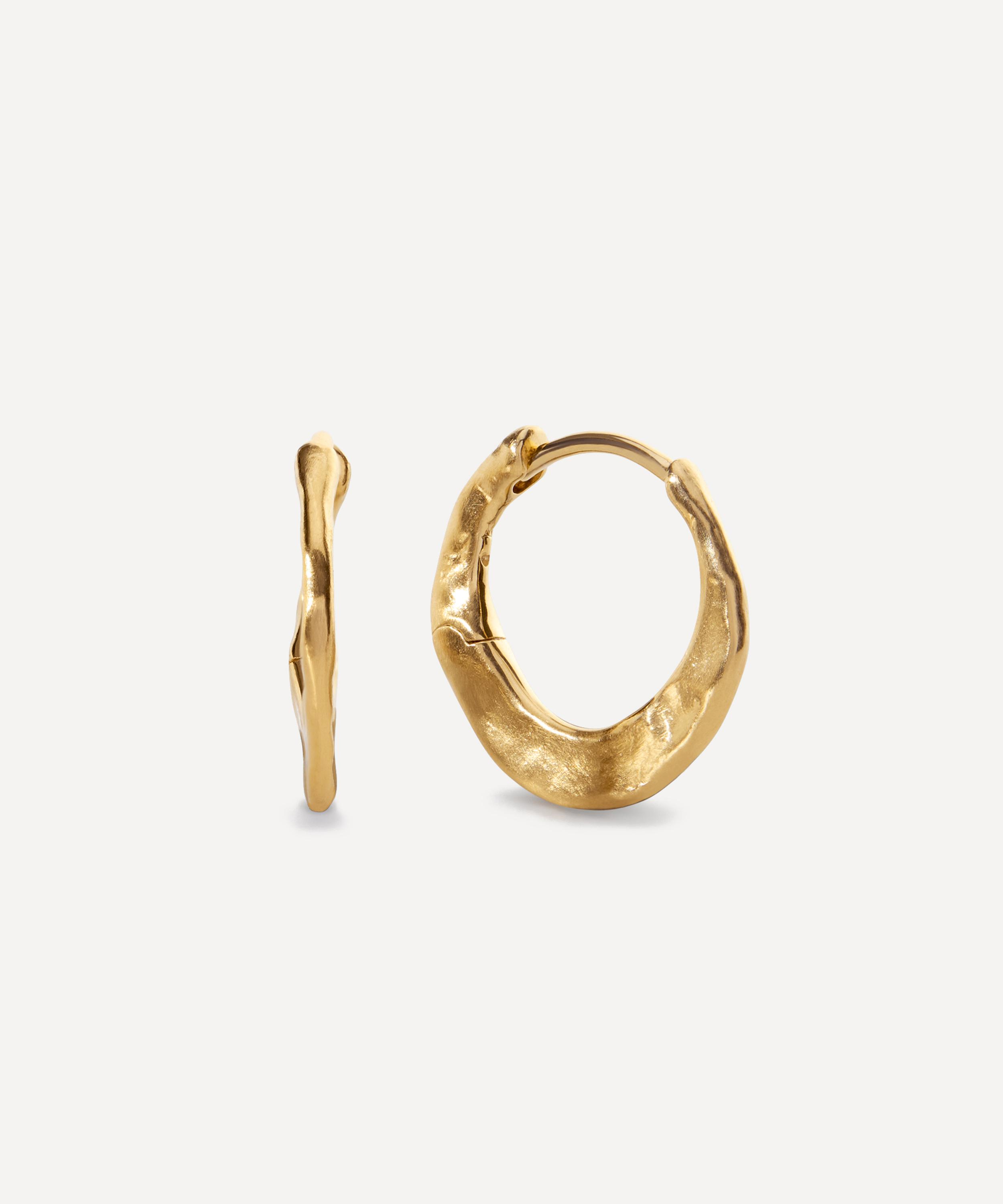 Monica Vinader - 18ct Gold-Plated Vermeil Silver Capri Huggie Hoop Earrings image number 0