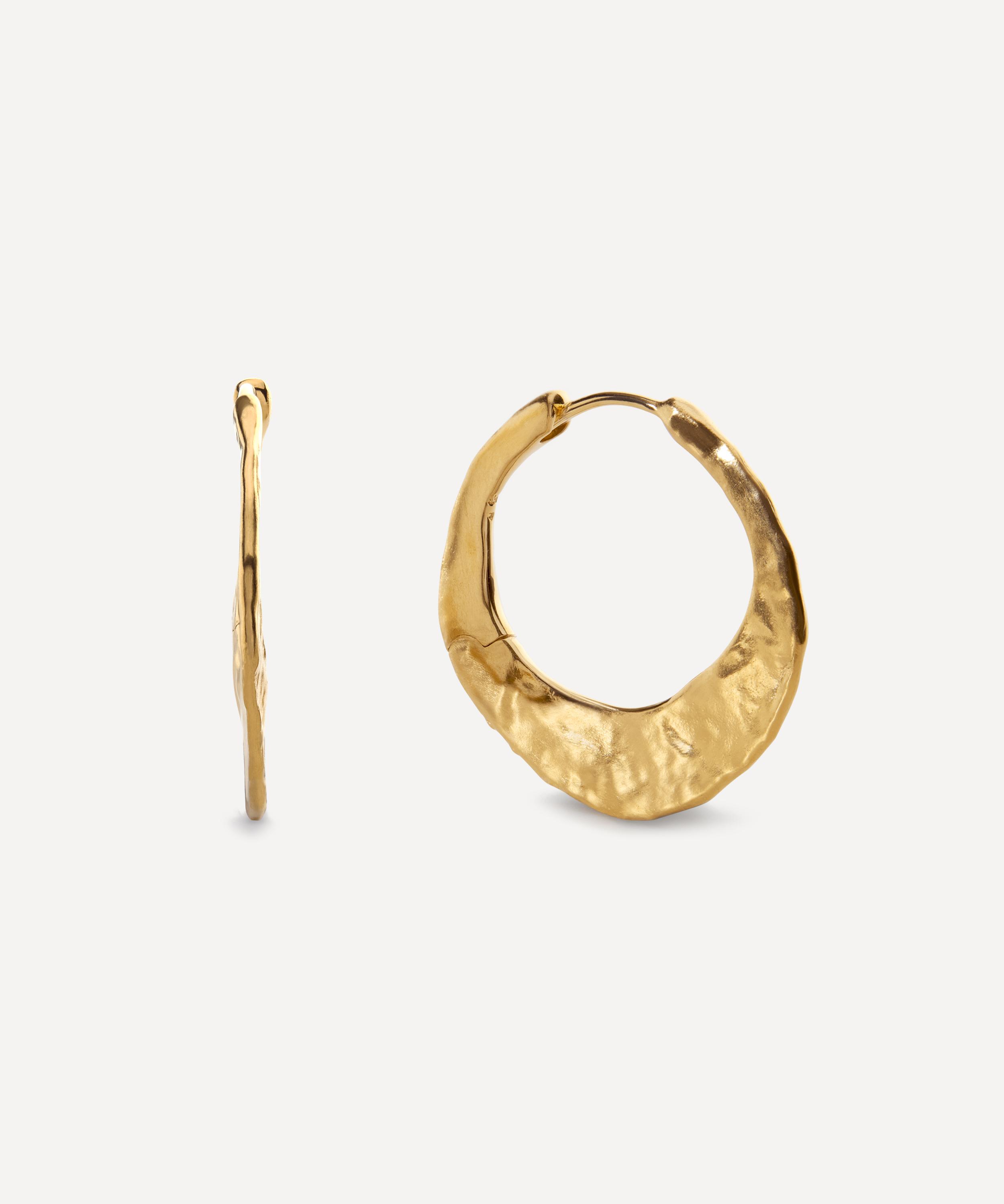 Monica Vinader - 18ct Gold-Plated Vermeil Silver Capri Medium Hoop Earrings image number 0