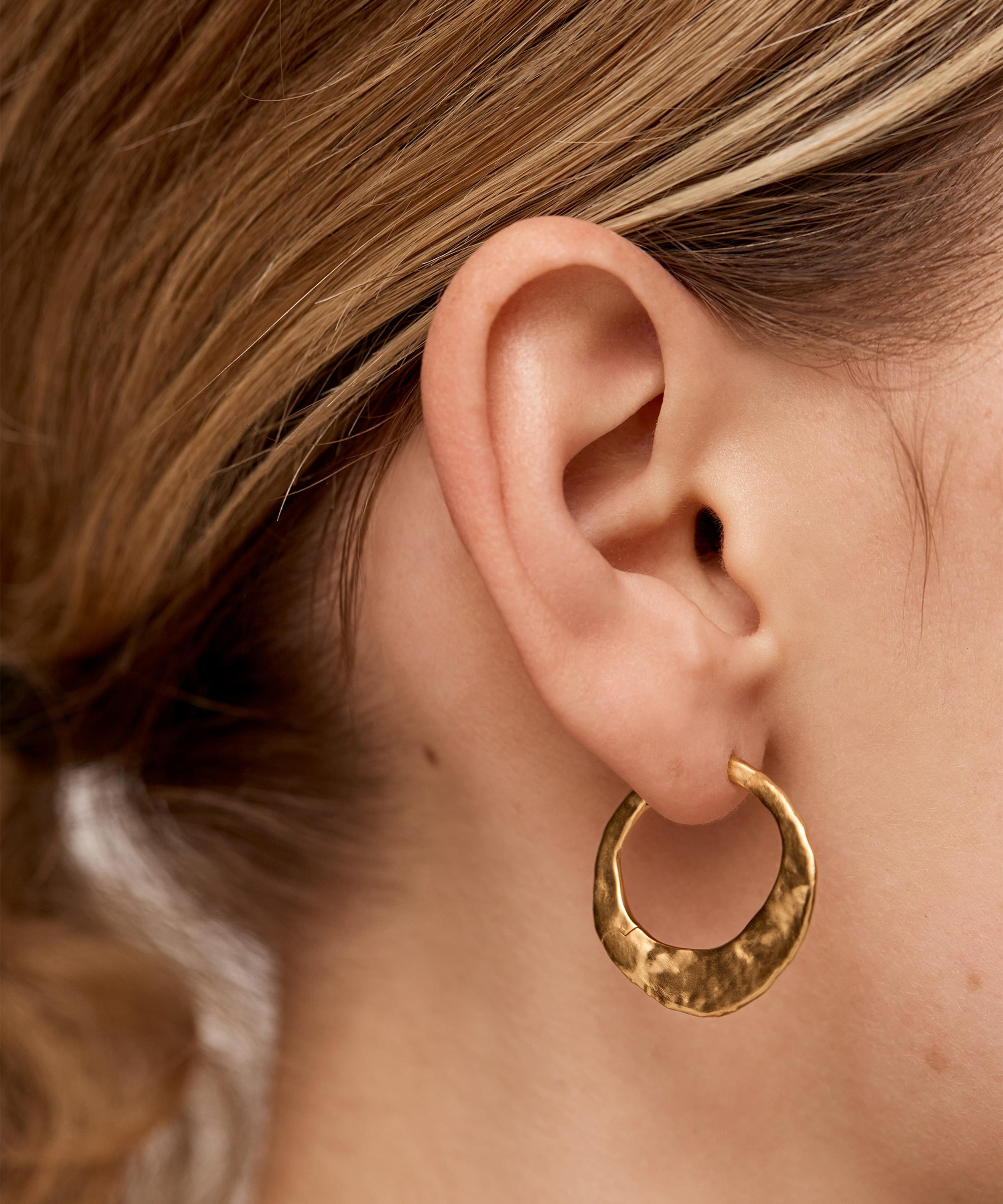 Monica Vinader - 18ct Gold-Plated Vermeil Silver Capri Medium Hoop Earrings image number 1