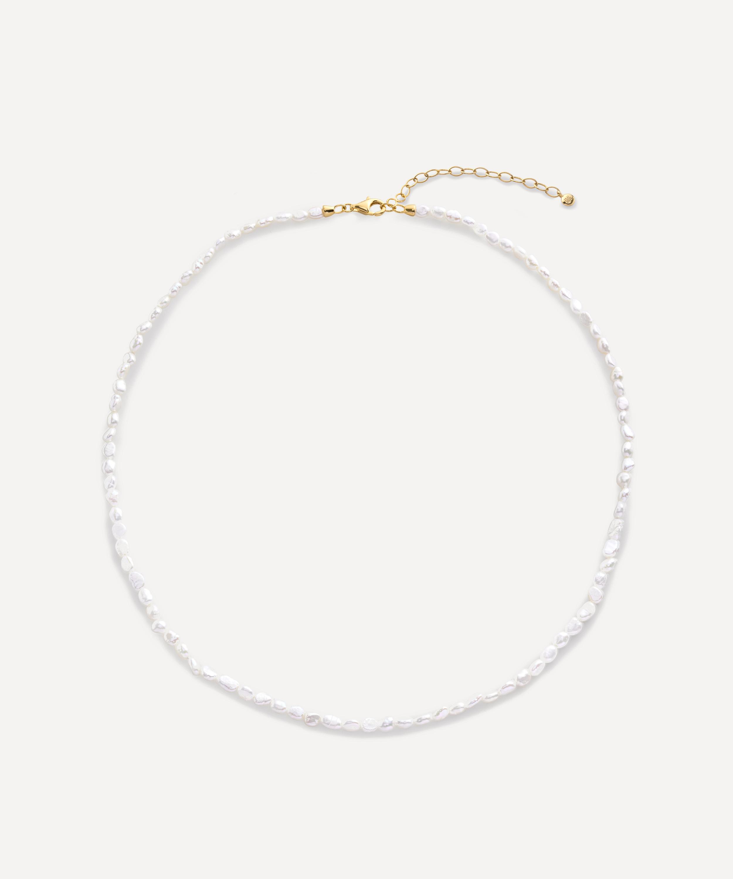 Monica Vinader - 18ct Gold-Plated Vermeil Silver Capri Keshi Pearl Necklace image number 0