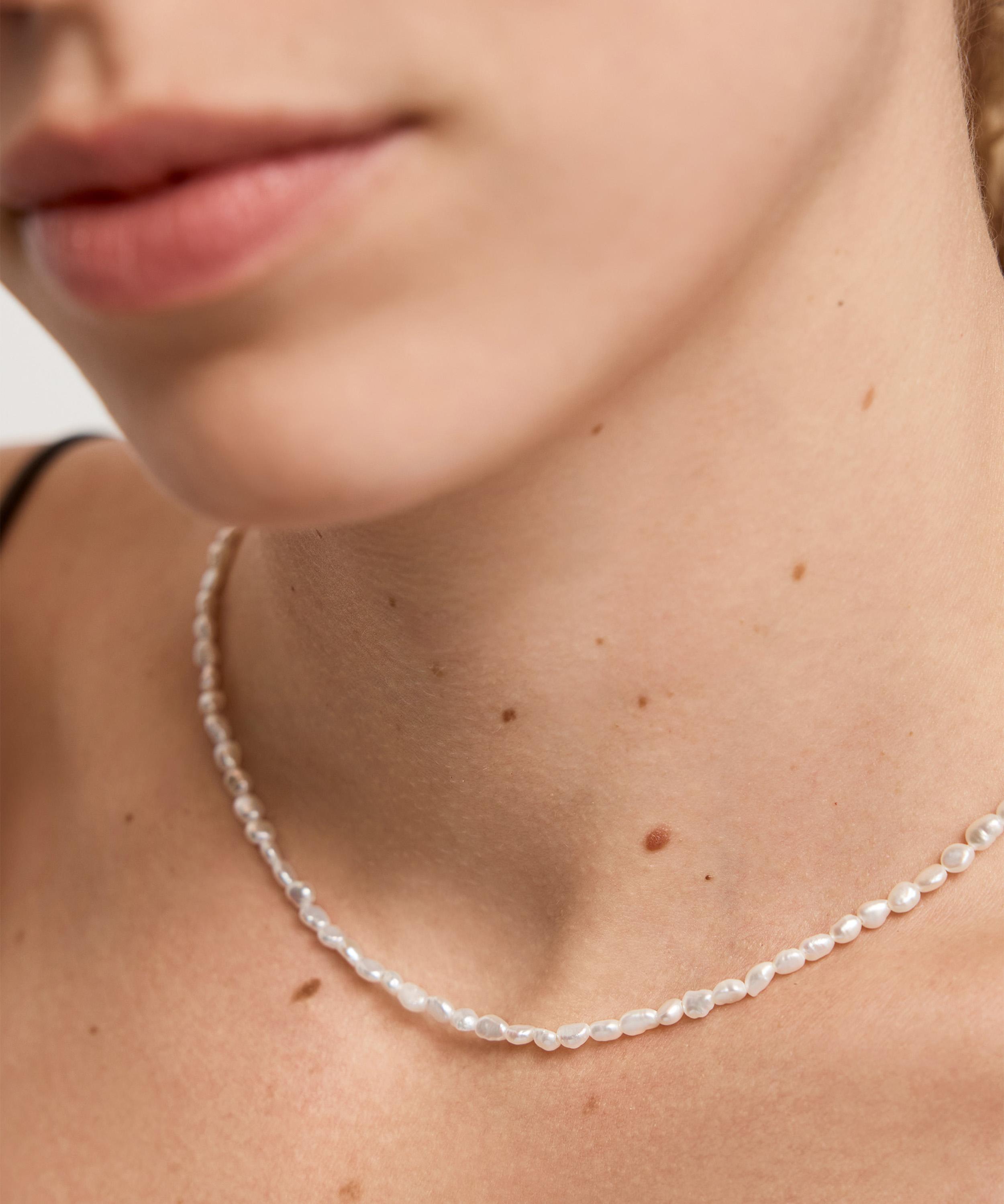 Monica Vinader - 18ct Gold-Plated Vermeil Silver Capri Keshi Pearl Necklace image number 1