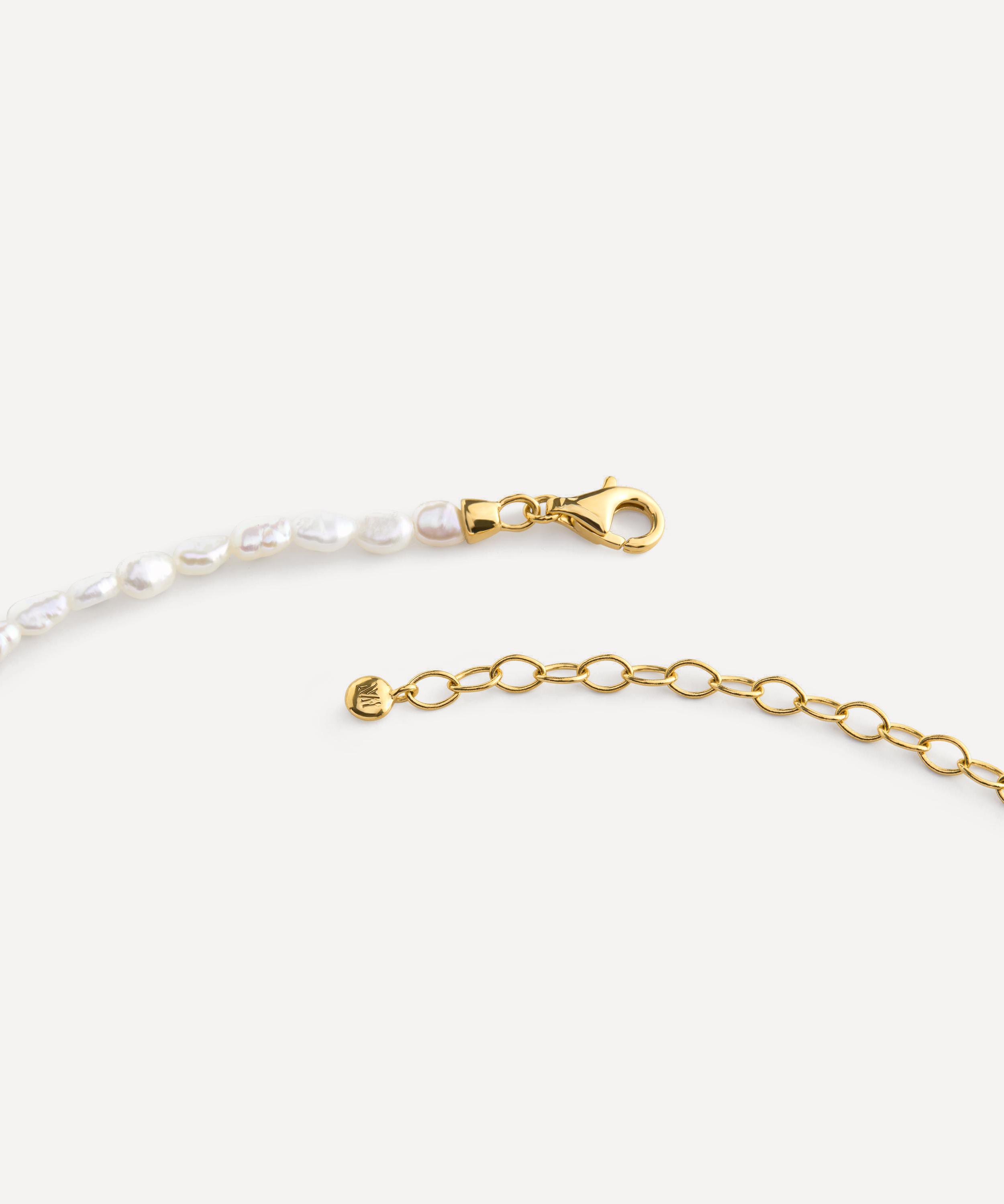 Monica Vinader - 18ct Gold-Plated Vermeil Silver Capri Keshi Pearl Necklace image number 3