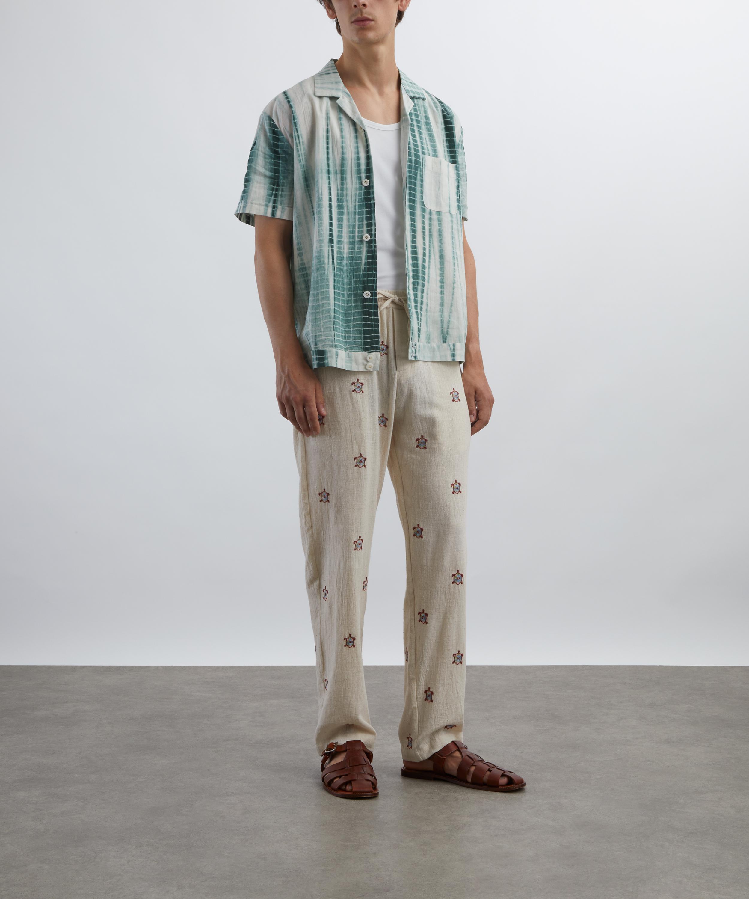 SMR Days - Green Tie-Dye Paraiso Cotton Shirt image number 1
