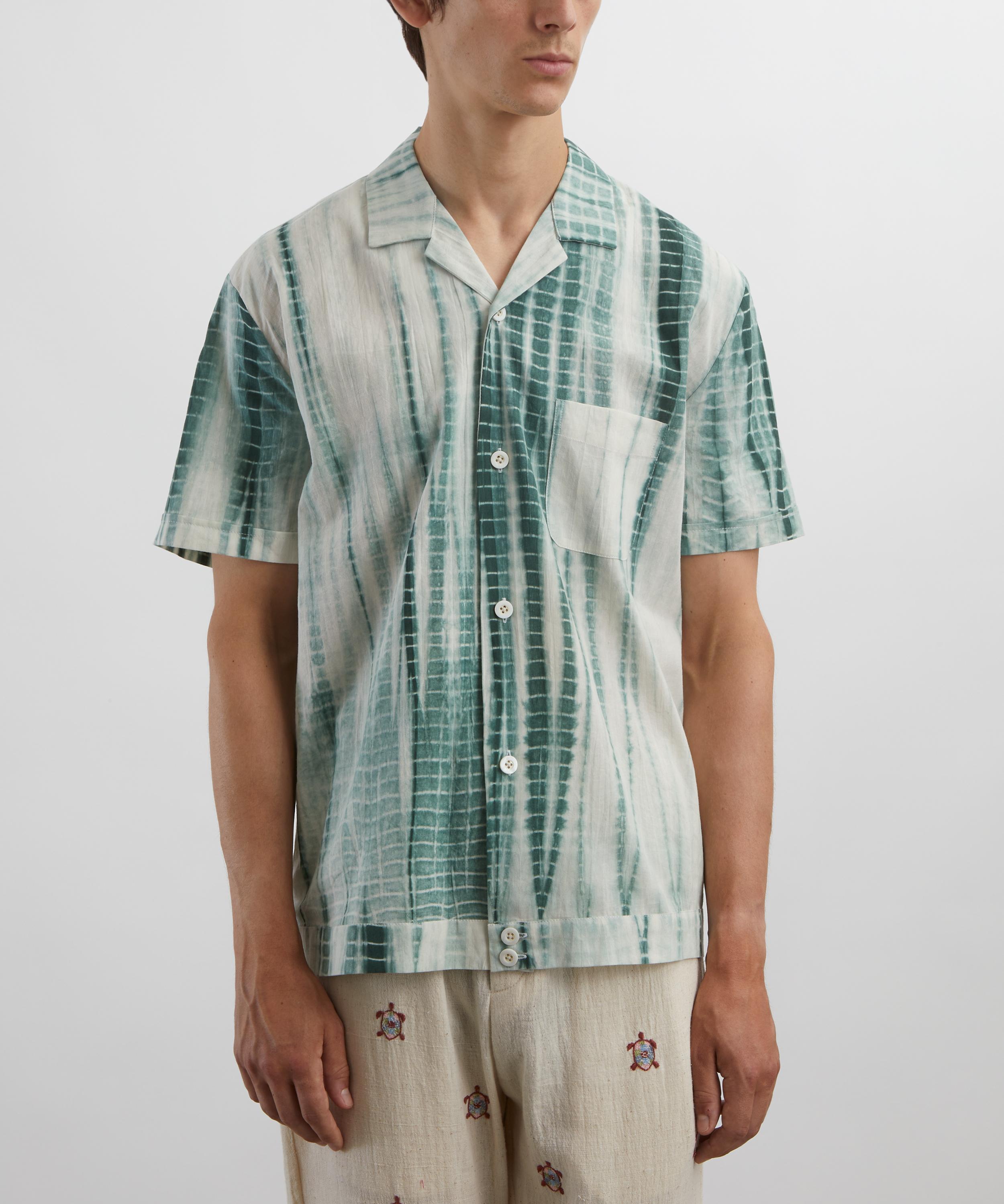SMR Days - Green Tie-Dye Paraiso Cotton Shirt image number 2