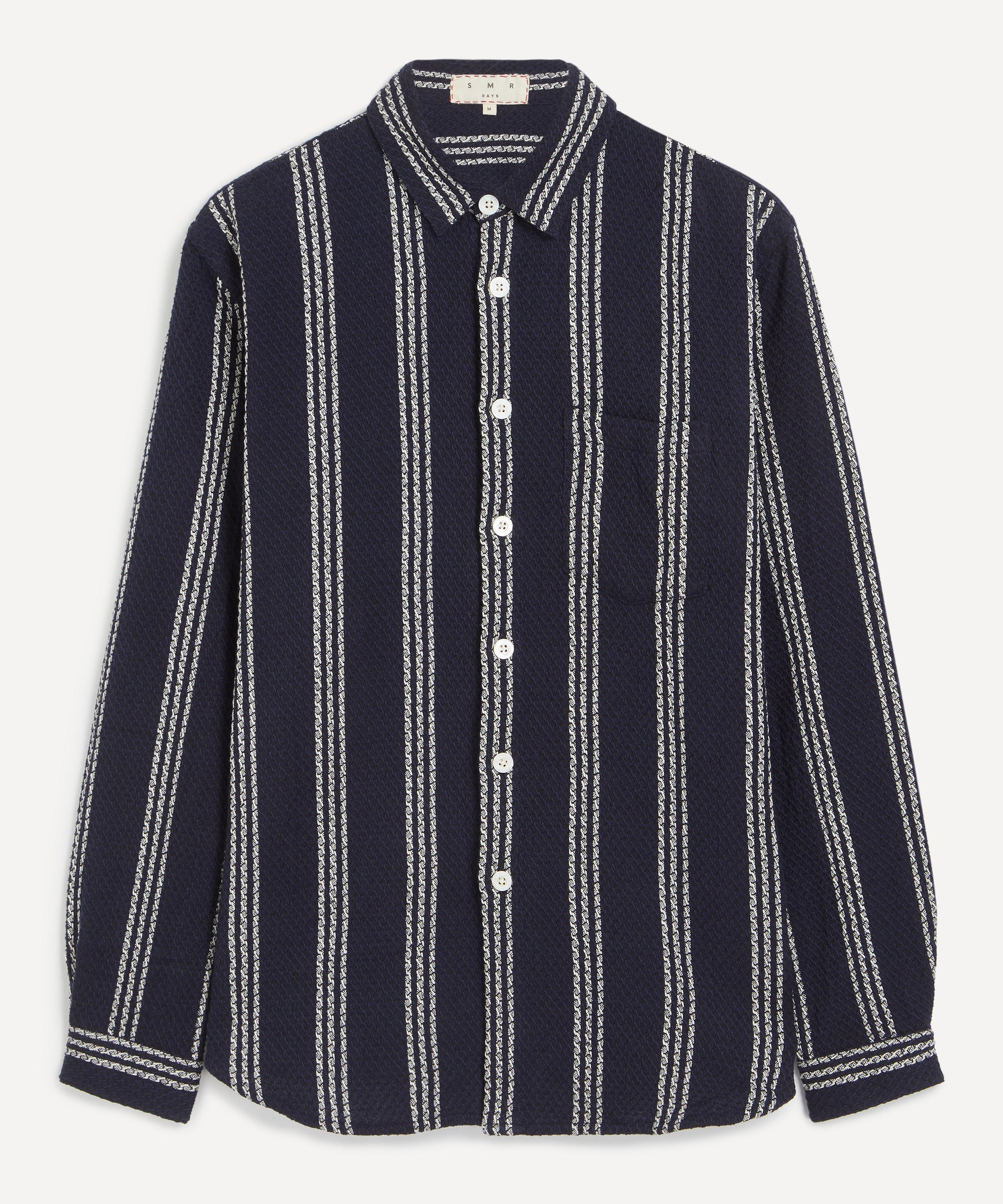 SMR Days - Navy and White Enamorados Cotton Waffle Shirt image number 0