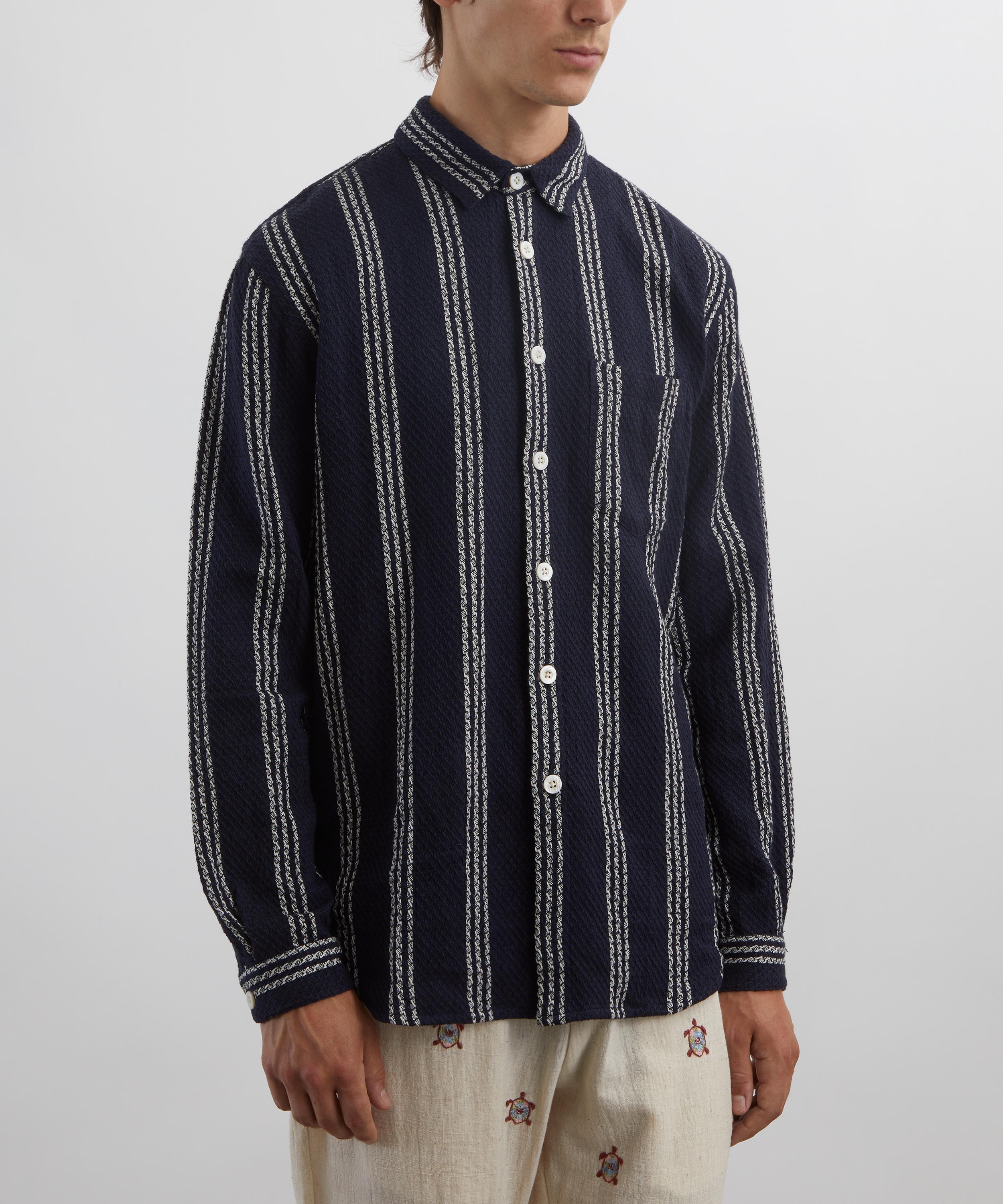 SMR Days - Navy and White Enamorados Cotton Waffle Shirt image number 2