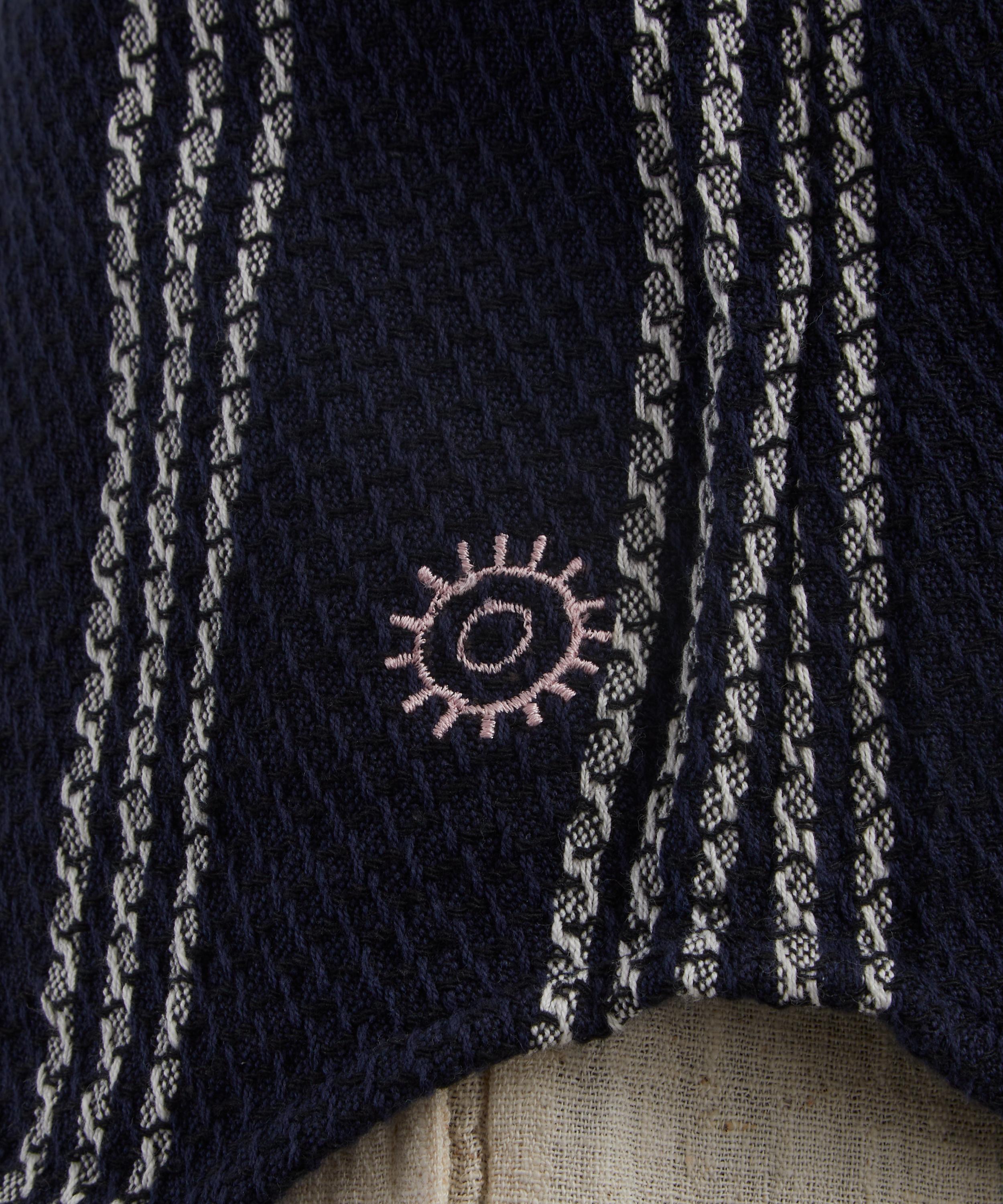 SMR Days - Navy and White Enamorados Cotton Waffle Shirt image number 4