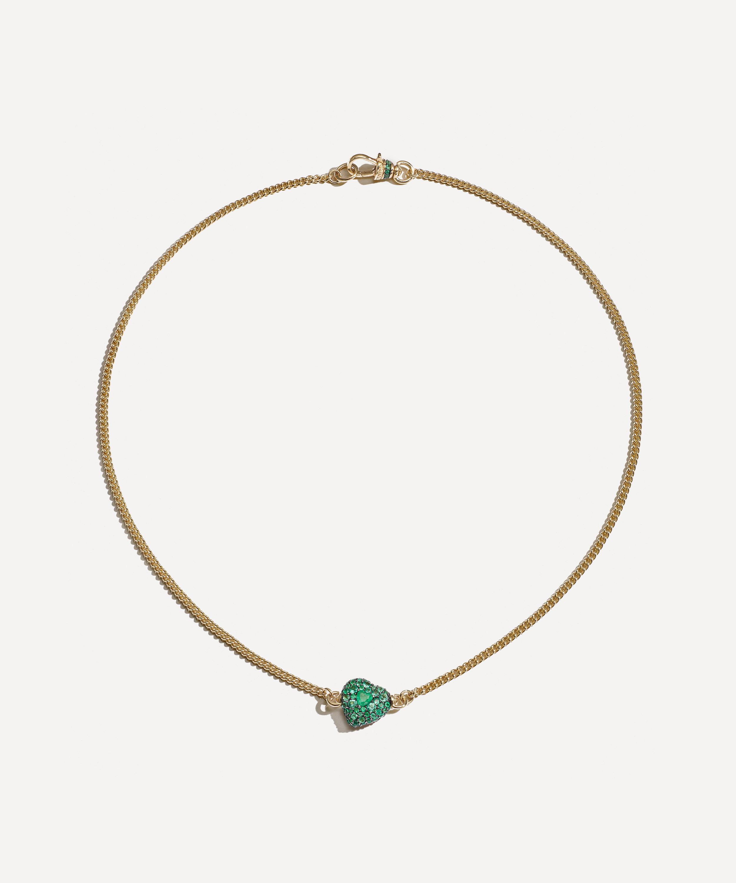 Lucy Delius - 14ct Gold Emerald Baby Chubby Love Necklace