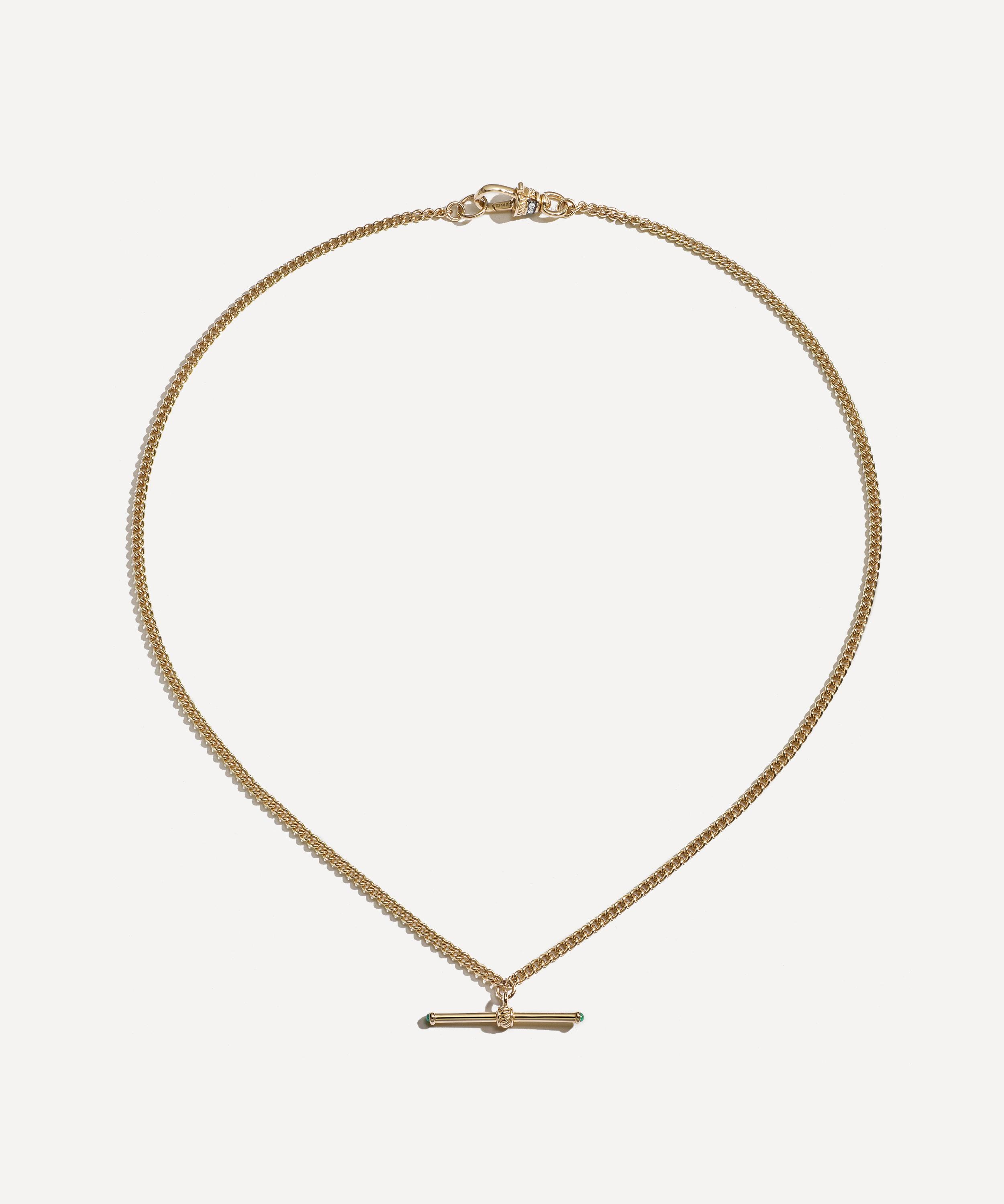 Lucy Delius - 14ct Gold Baby T-Bar Pendant Necklace image number 0