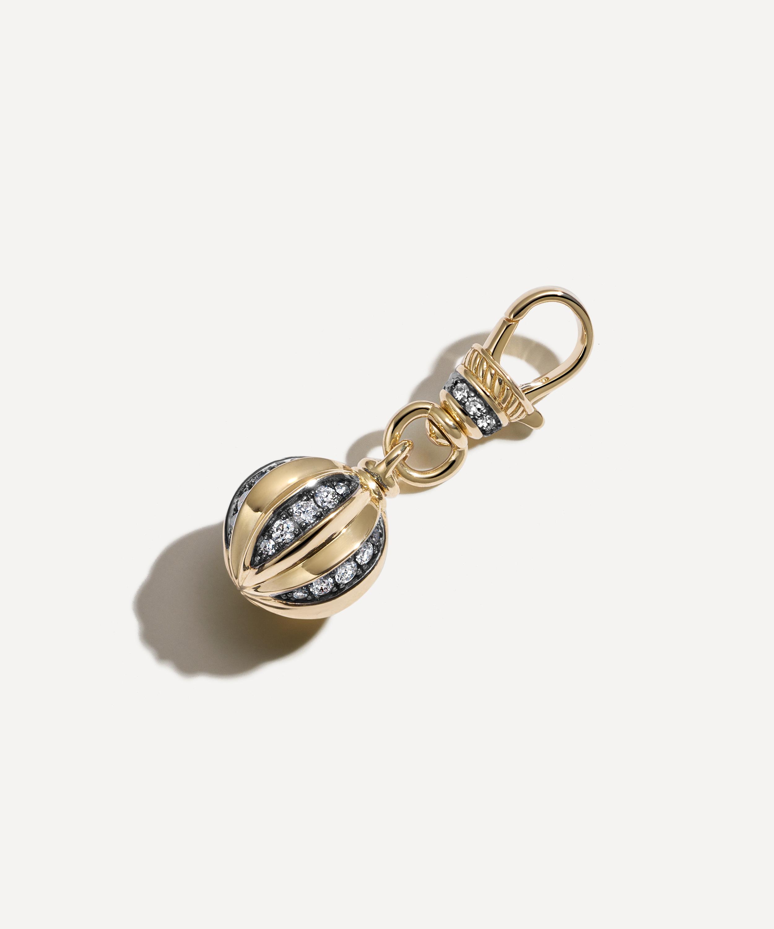 Lucy Delius - 14ct Gold Diamond Ball Breaker Pendant image number 0