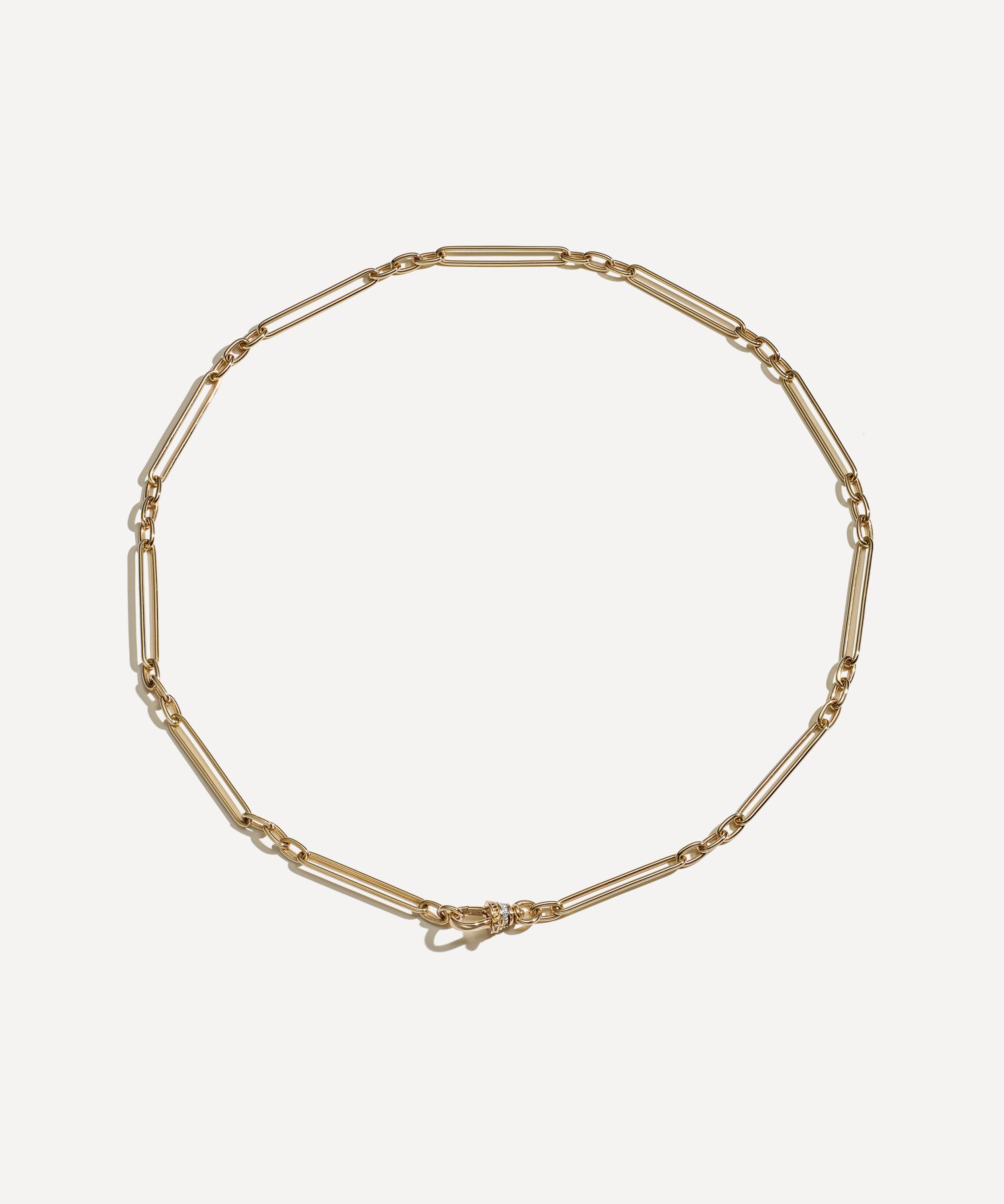 Lucy Delius - 14ct Gold Baby Trombone Link Chain Necklace image number 0