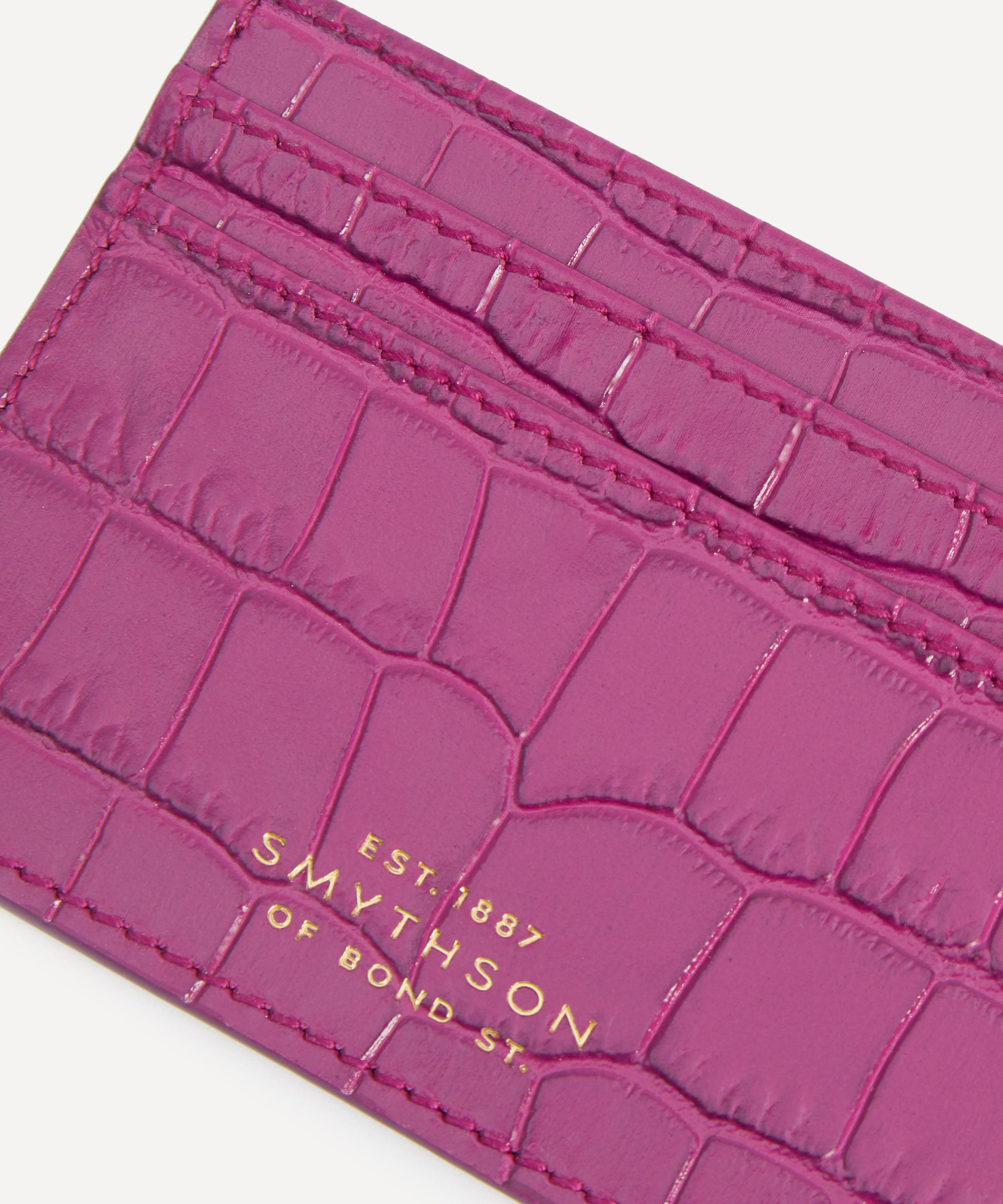Smythson - Mara Croc-Embossed Leather Cardholder image number 3