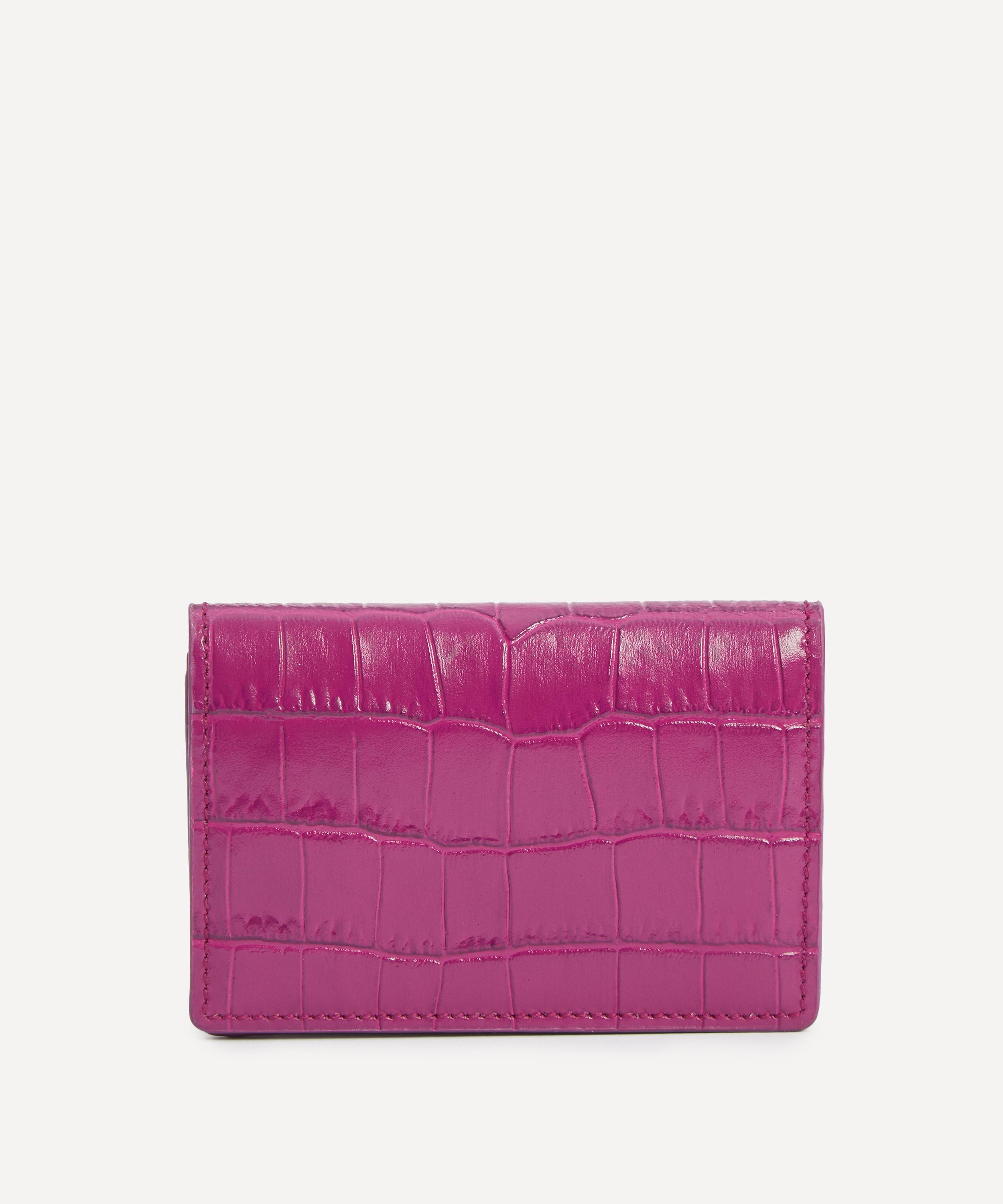 Smythson - Mara Croc-Embossed Leather Folded Card Case