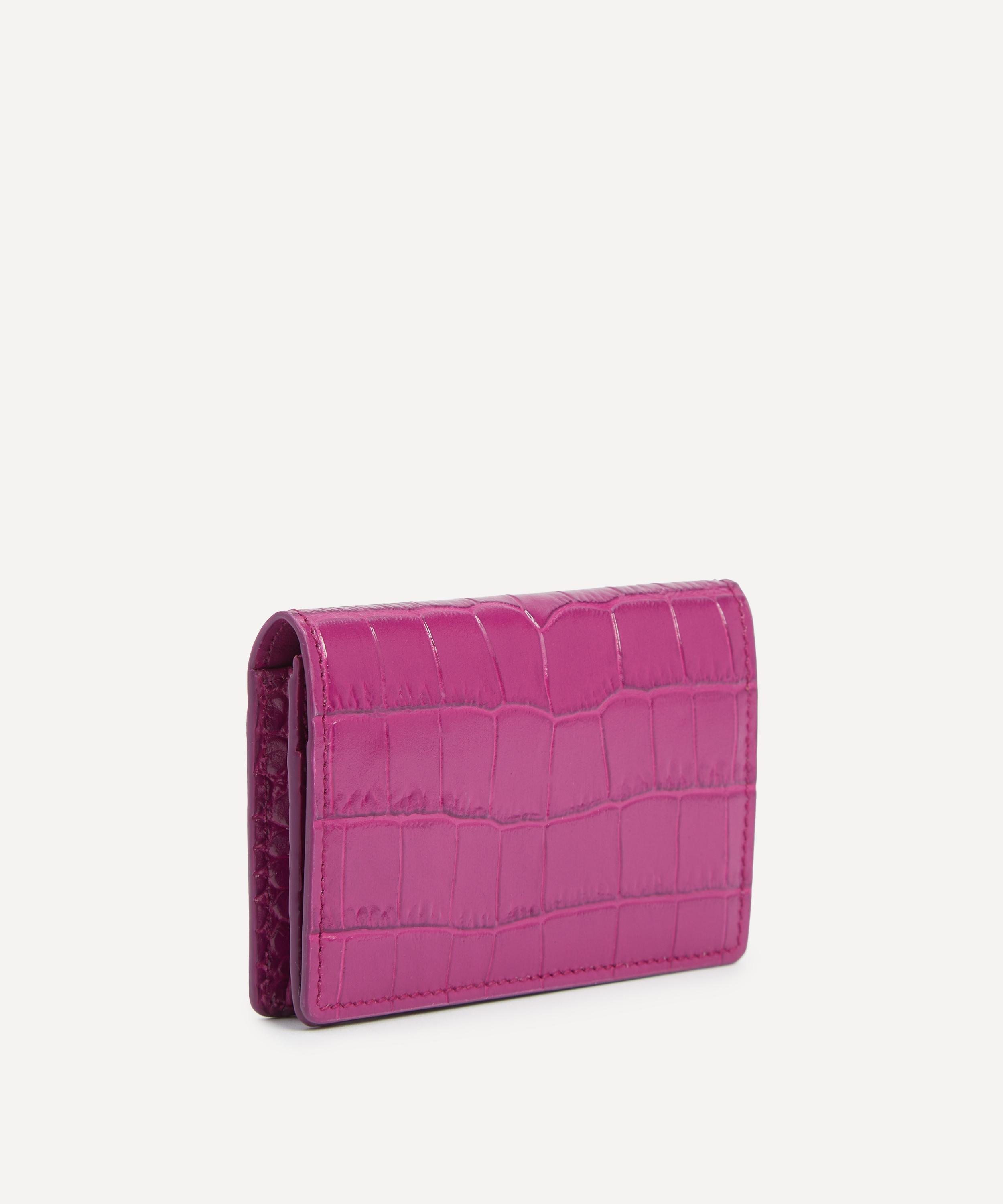 Smythson - Mara Croc-Embossed Leather Folded Card Case image number 1