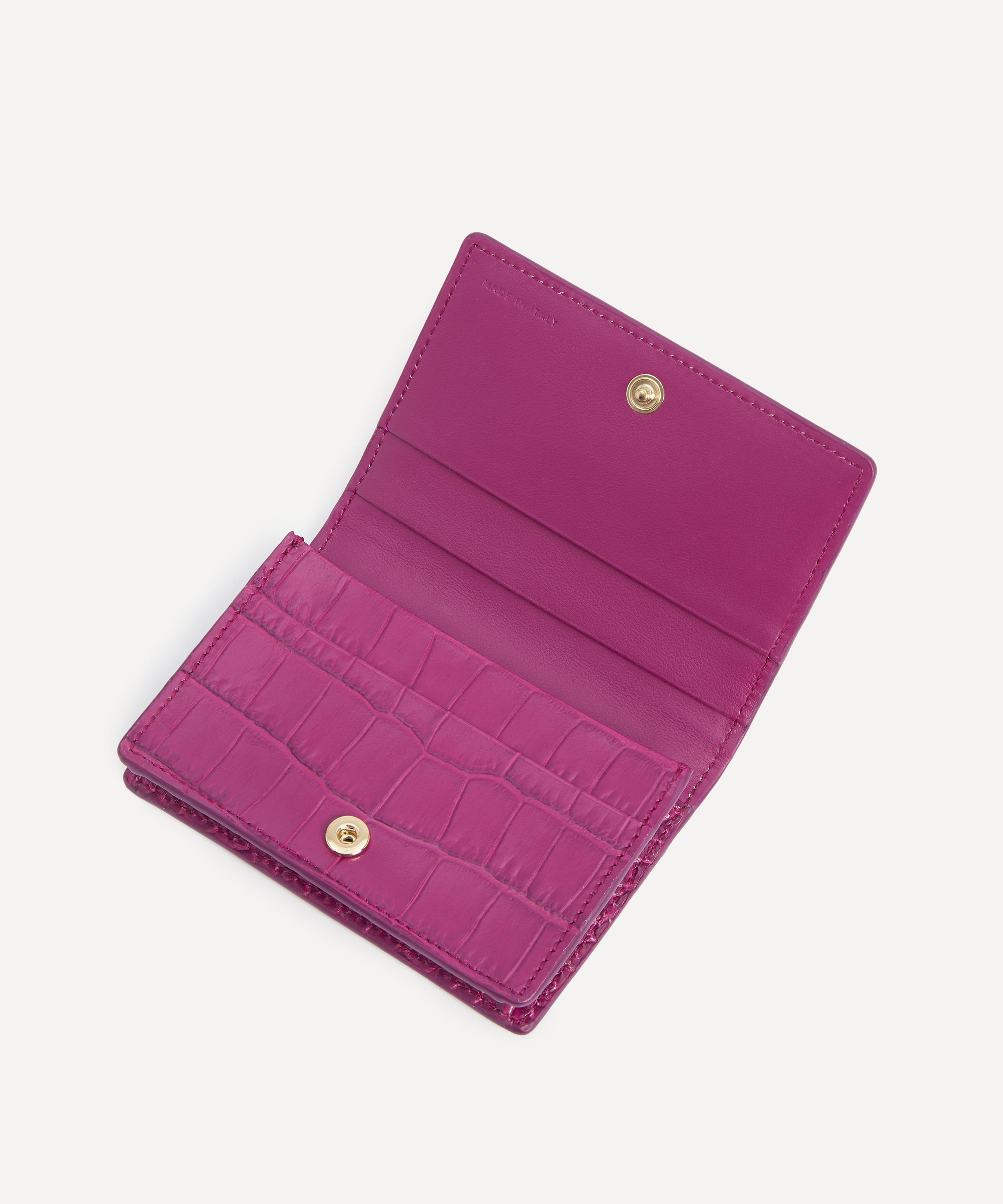 Smythson - Mara Croc-Embossed Leather Folded Card Case image number 3