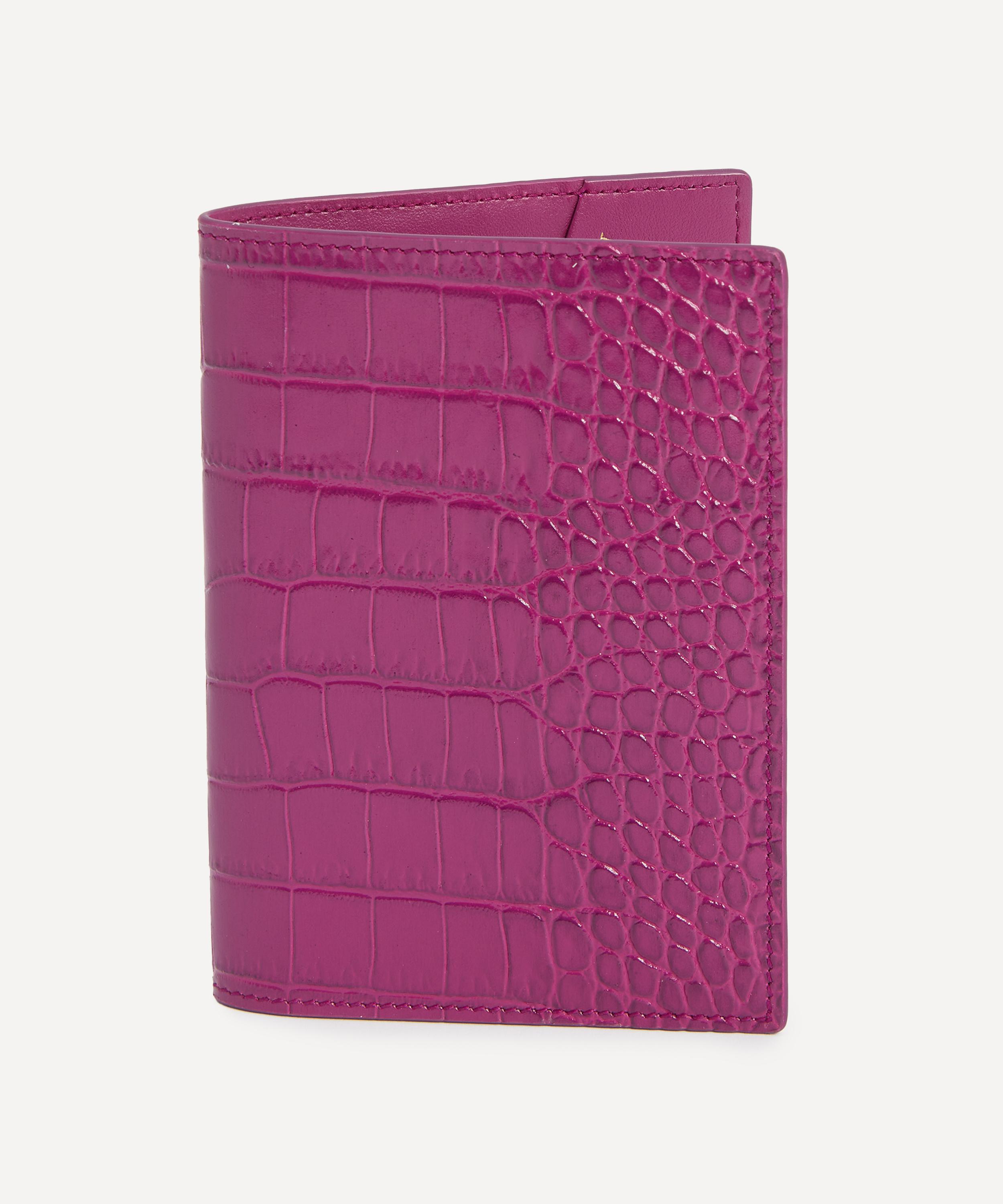 Smythson - Mara Croc-Embossed Leather Passport Cover