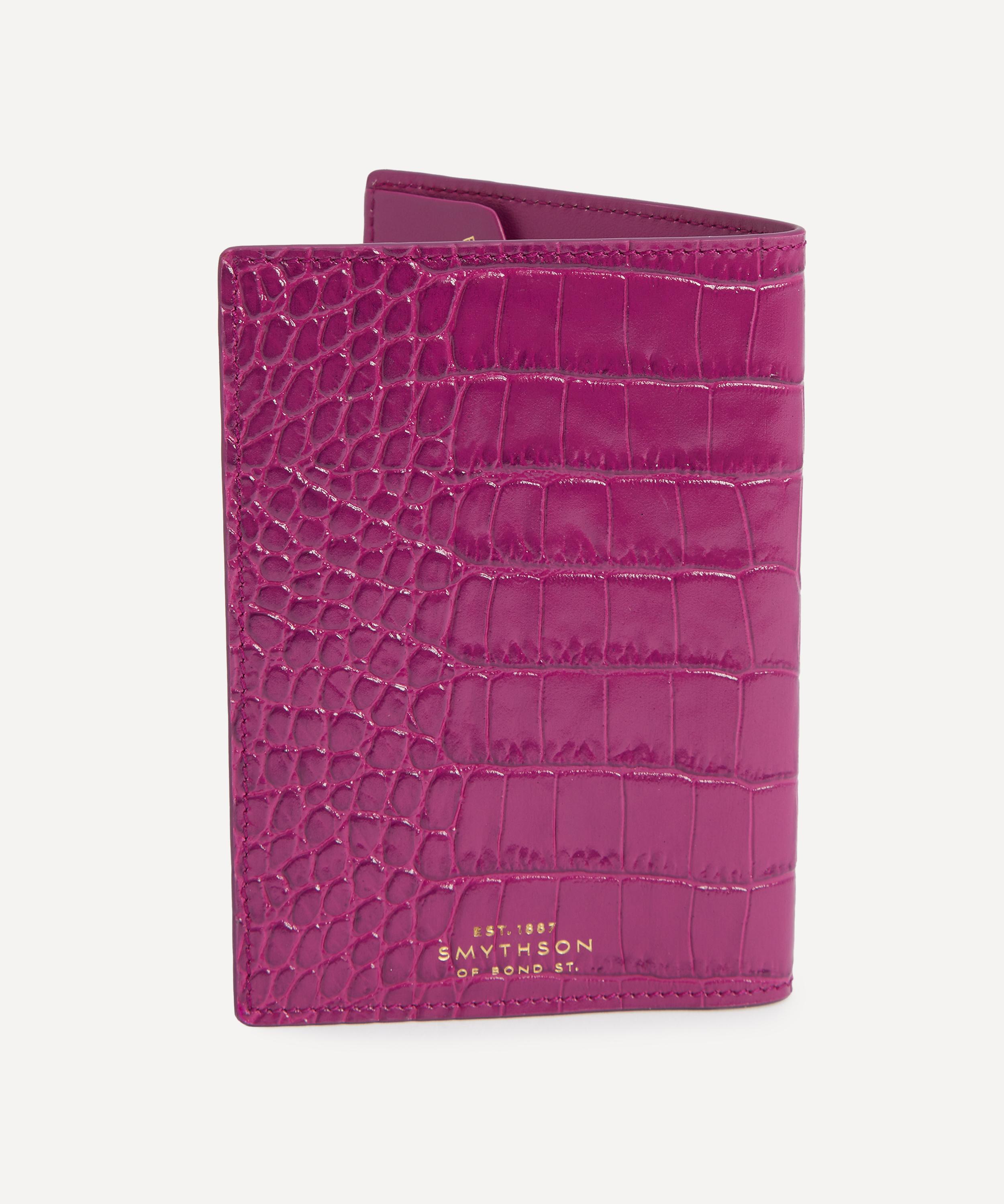 Smythson - Mara Croc-Embossed Leather Passport Cover image number 1