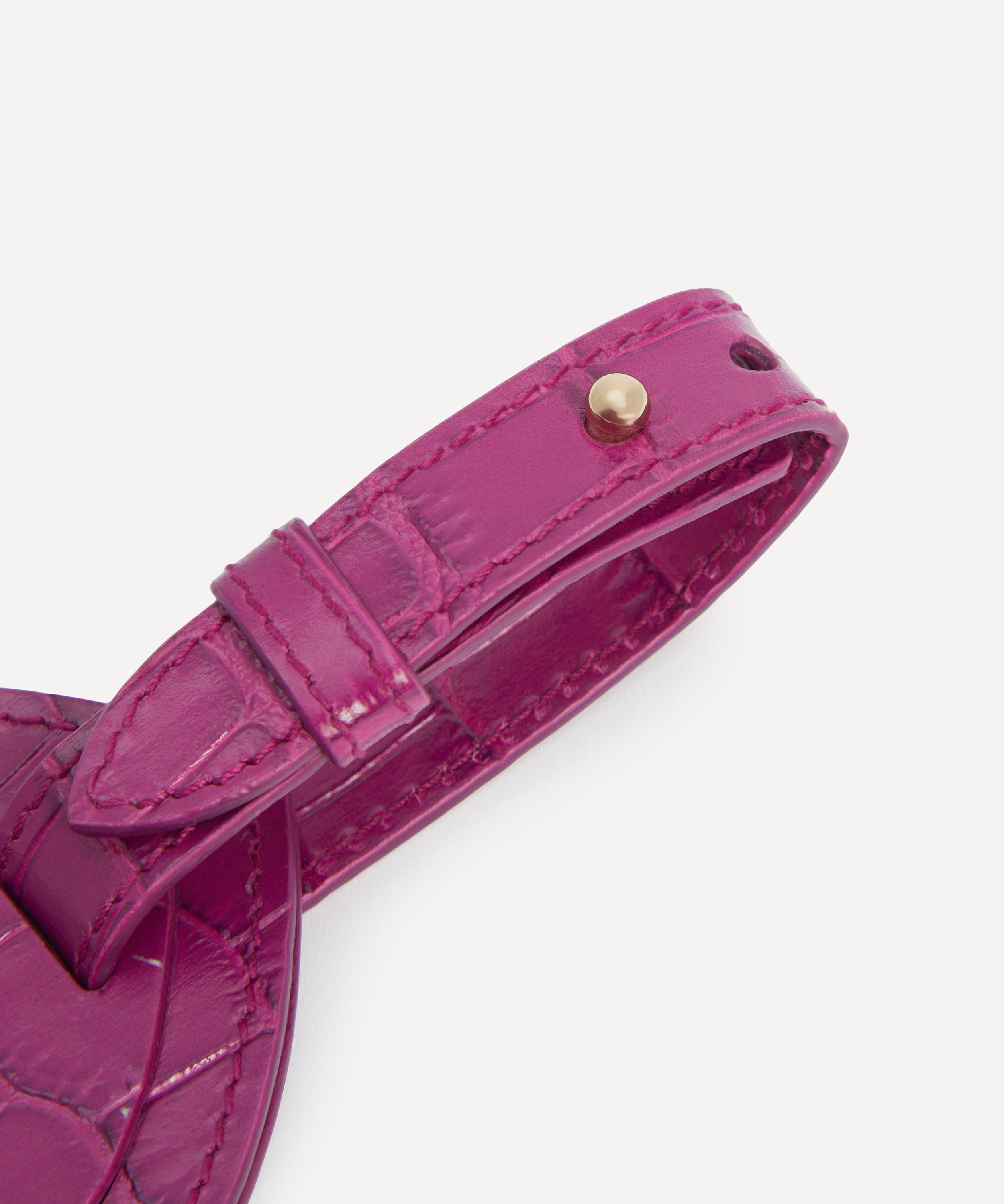 Smythson - Mara Croc-Embossed Leather Luggage Tag image number 3